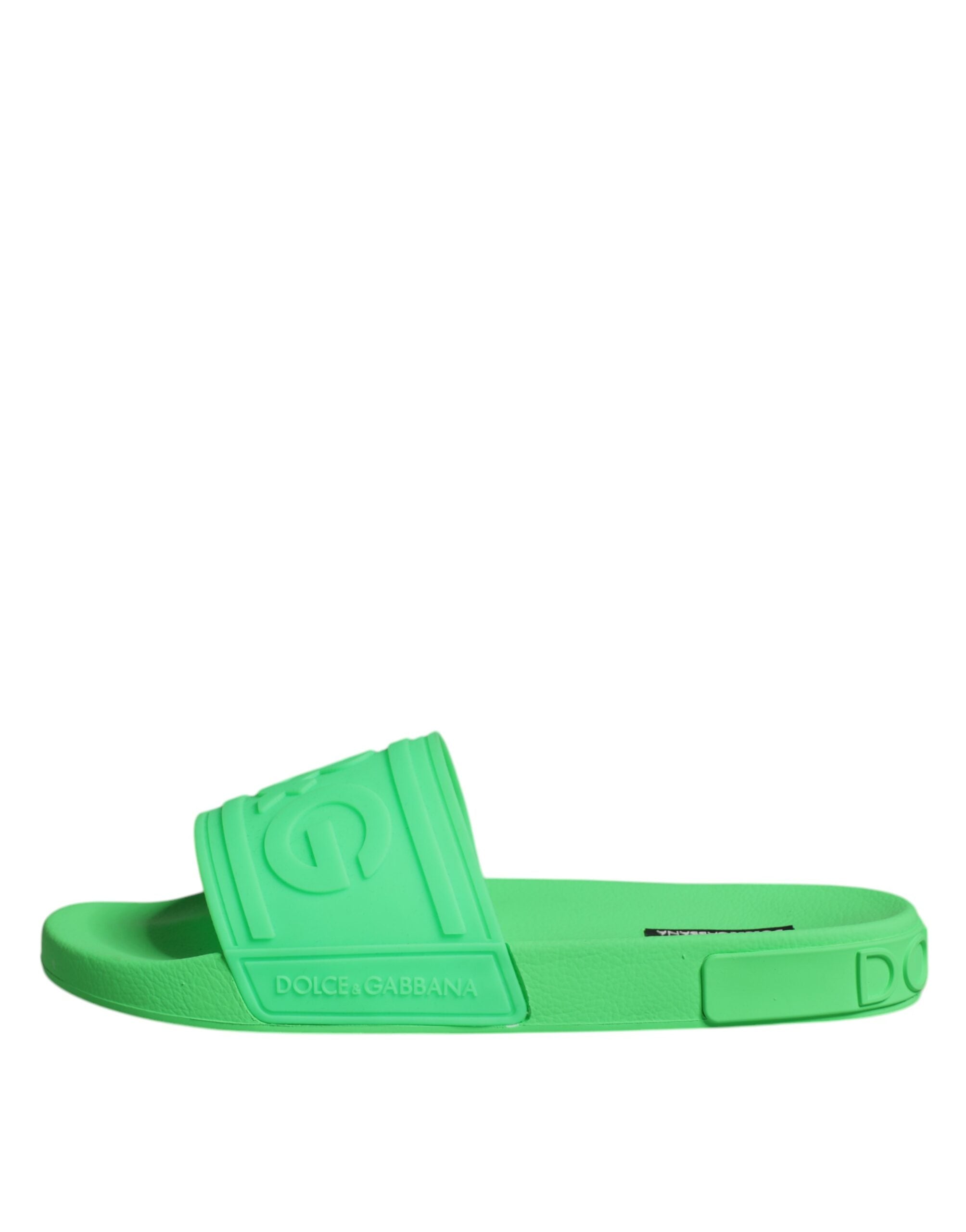 Dolce & Gabbana Gröna Lädersandaler Strandskor