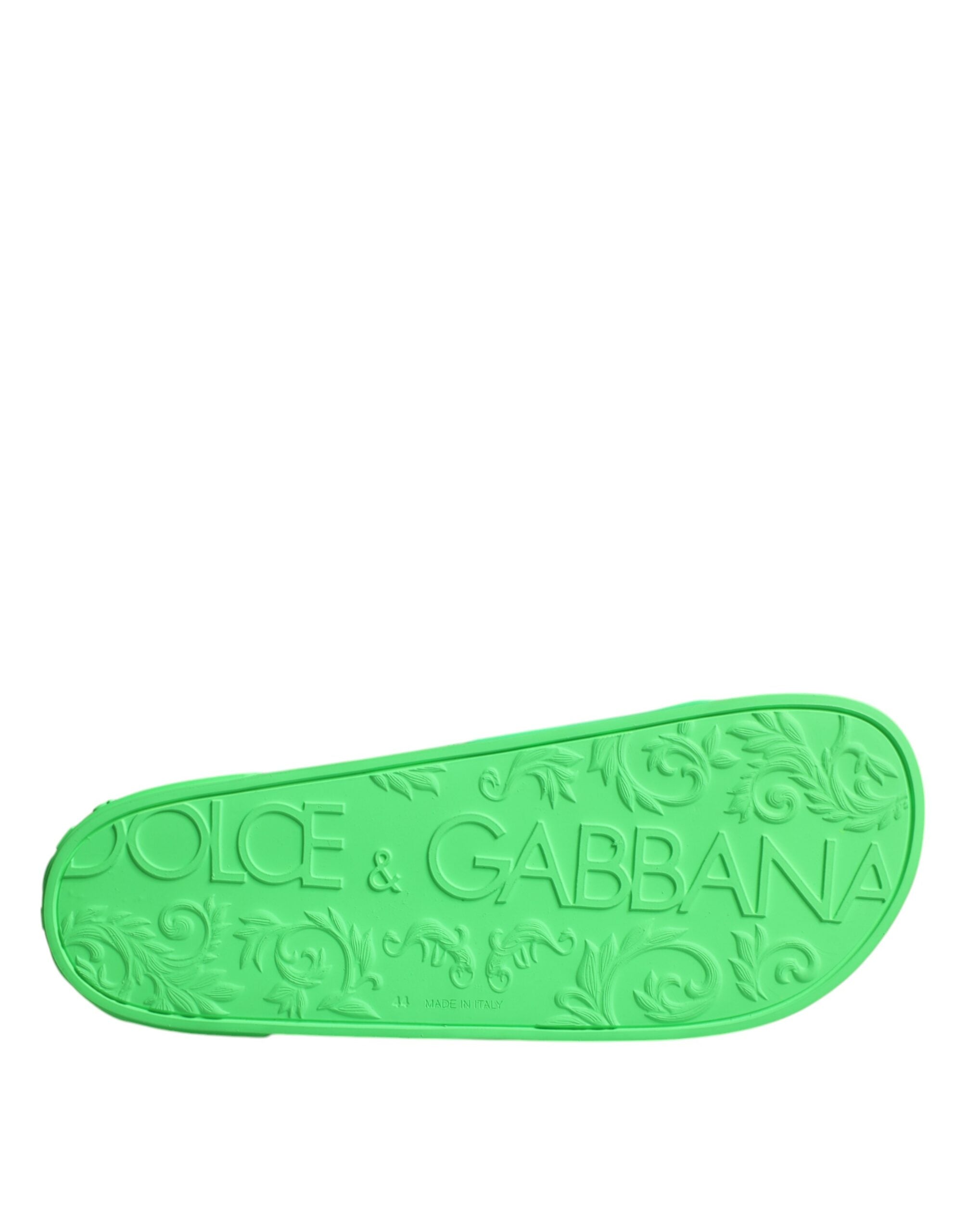 Dolce & Gabbana Gröna Lädersandaler Strandskor