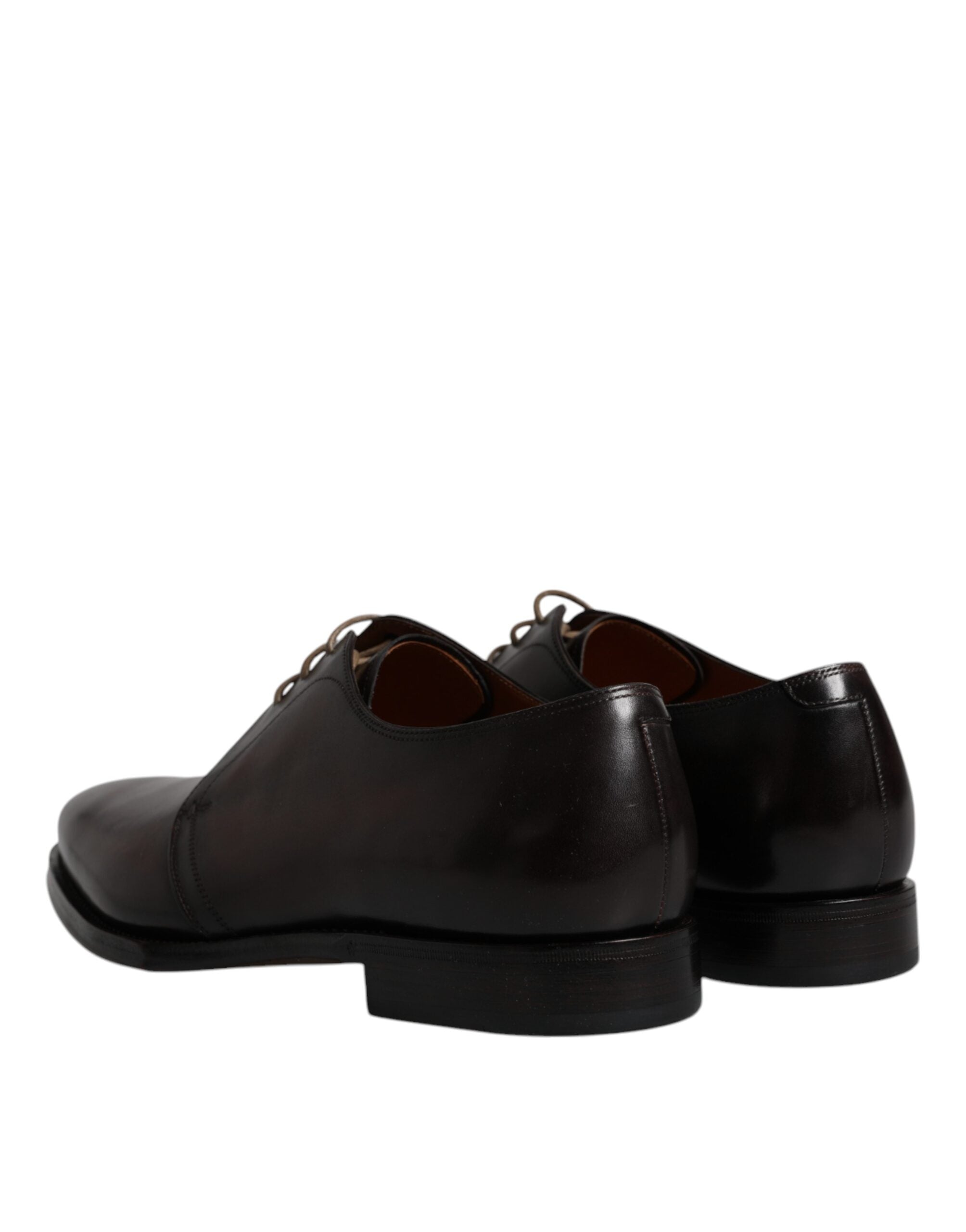 Dolce & Gabbana Svarta Läderskor Med Snörning Herr Derby Formella Skor