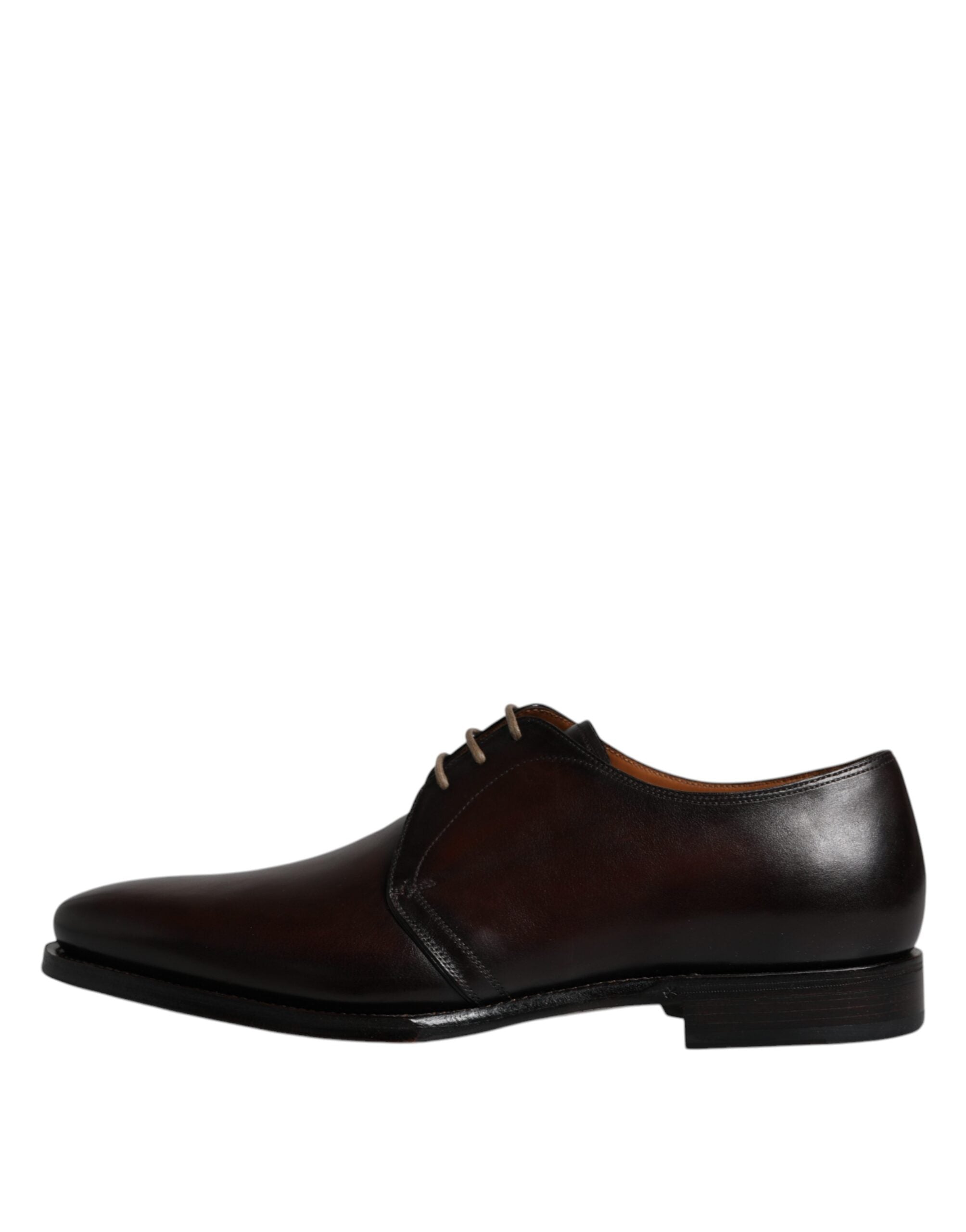 Dolce & Gabbana Svarta Läderskor Med Snörning Herr Derby Formella Skor