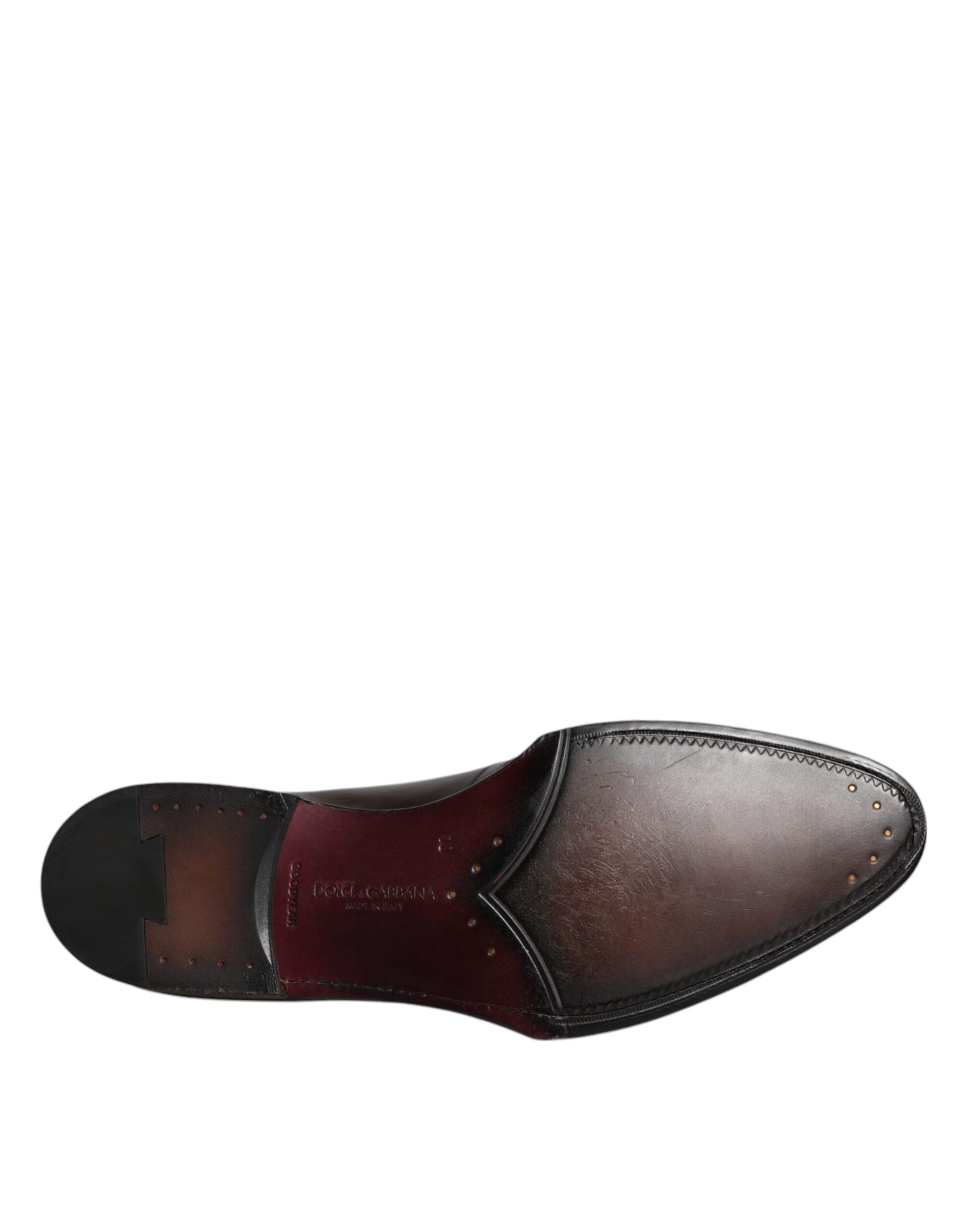 Dolce & Gabbana Svarta Läderskor Med Snörning Herr Derby Formella Skor