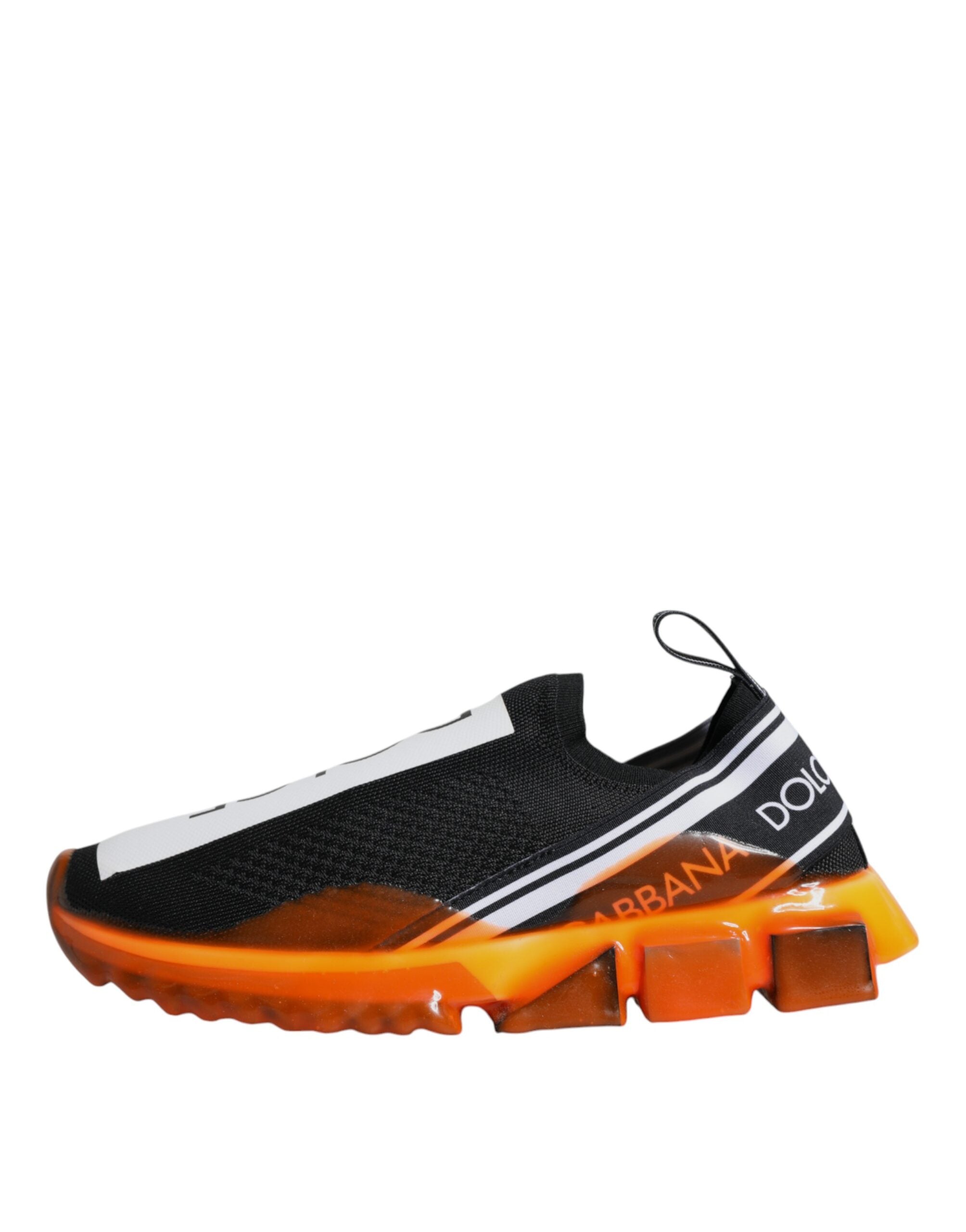 Dolce & Gabbana Svarta Orange Sorrento Slip On Sneakers Skor