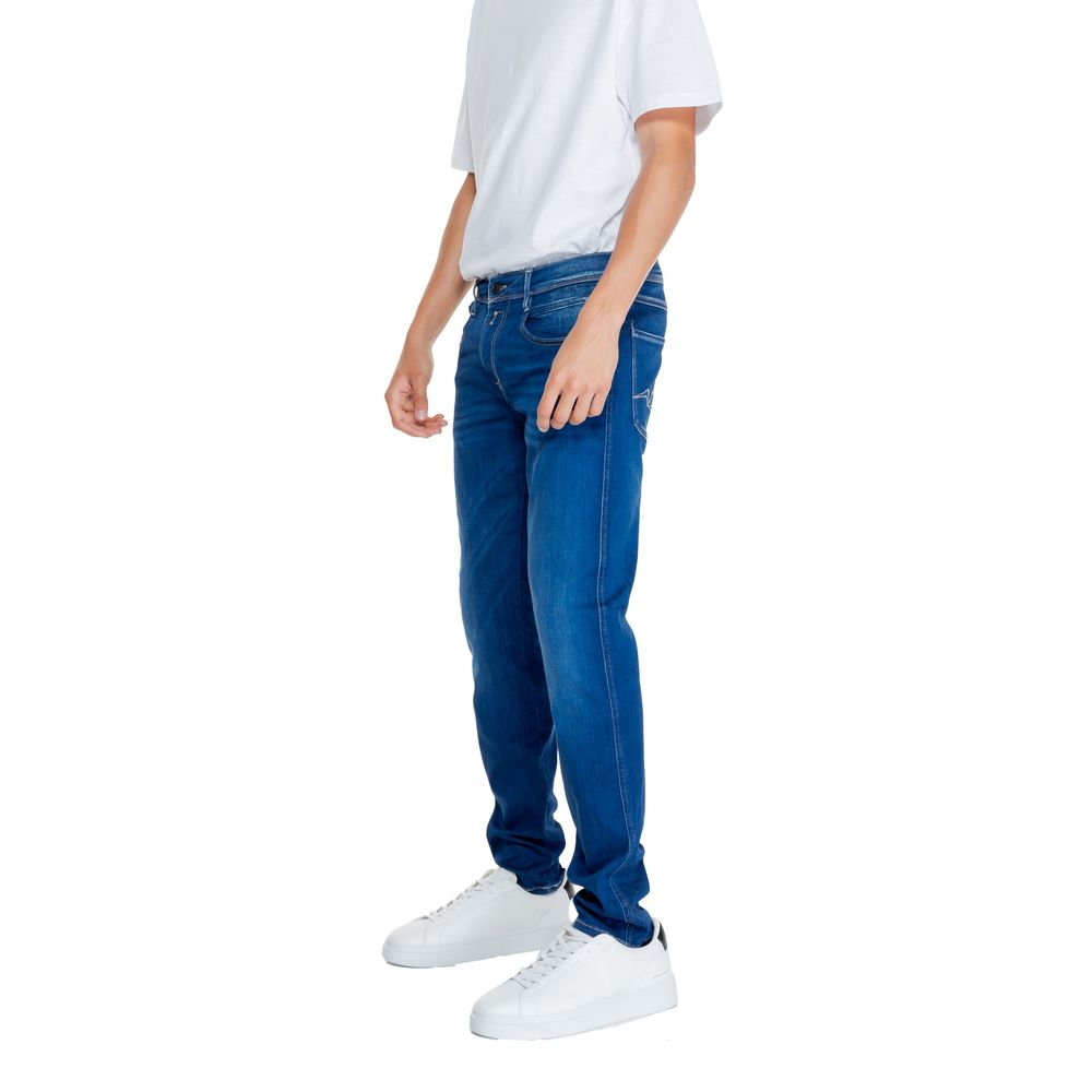 Replay Blå Bomull Jeans Med Avslappnad Passform