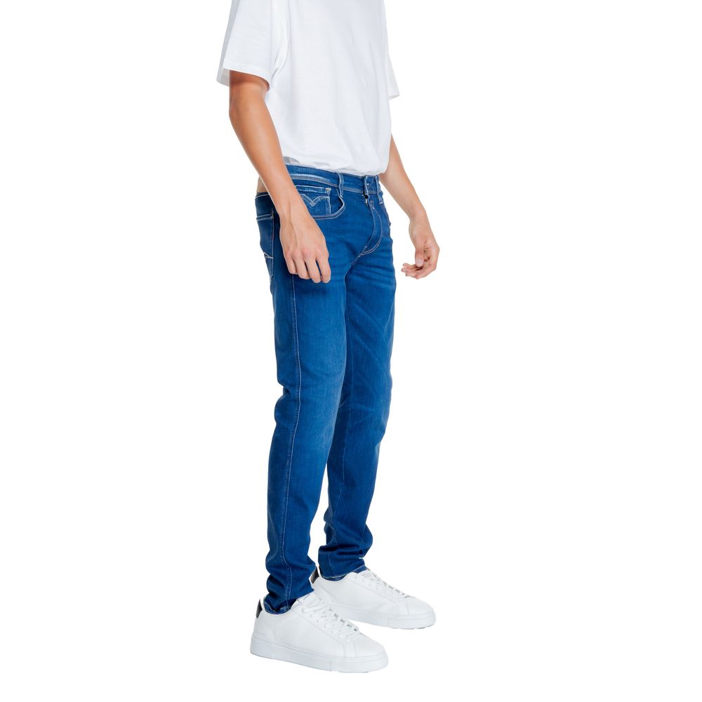 Replay Blå Bomull Jeans Med Avslappnad Passform