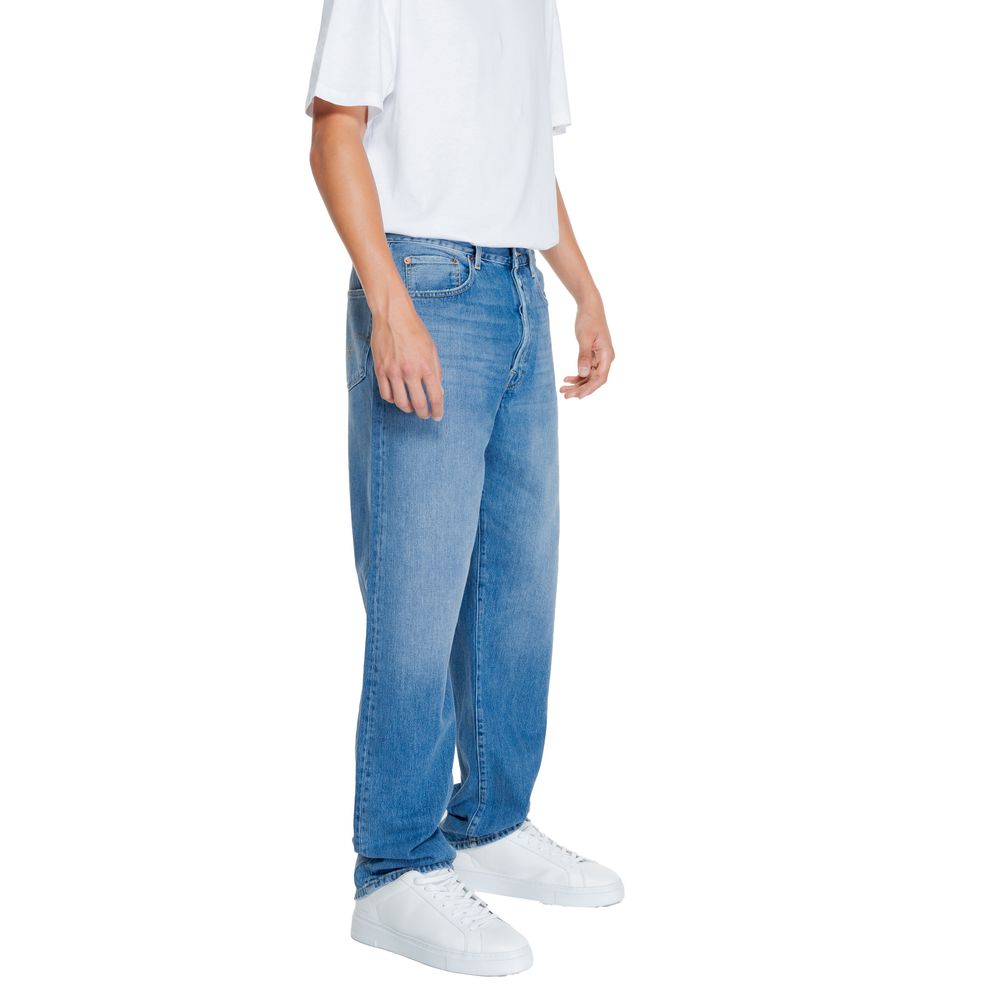 Replay Blå Bomull Jeans Med Avslappnad Passform
