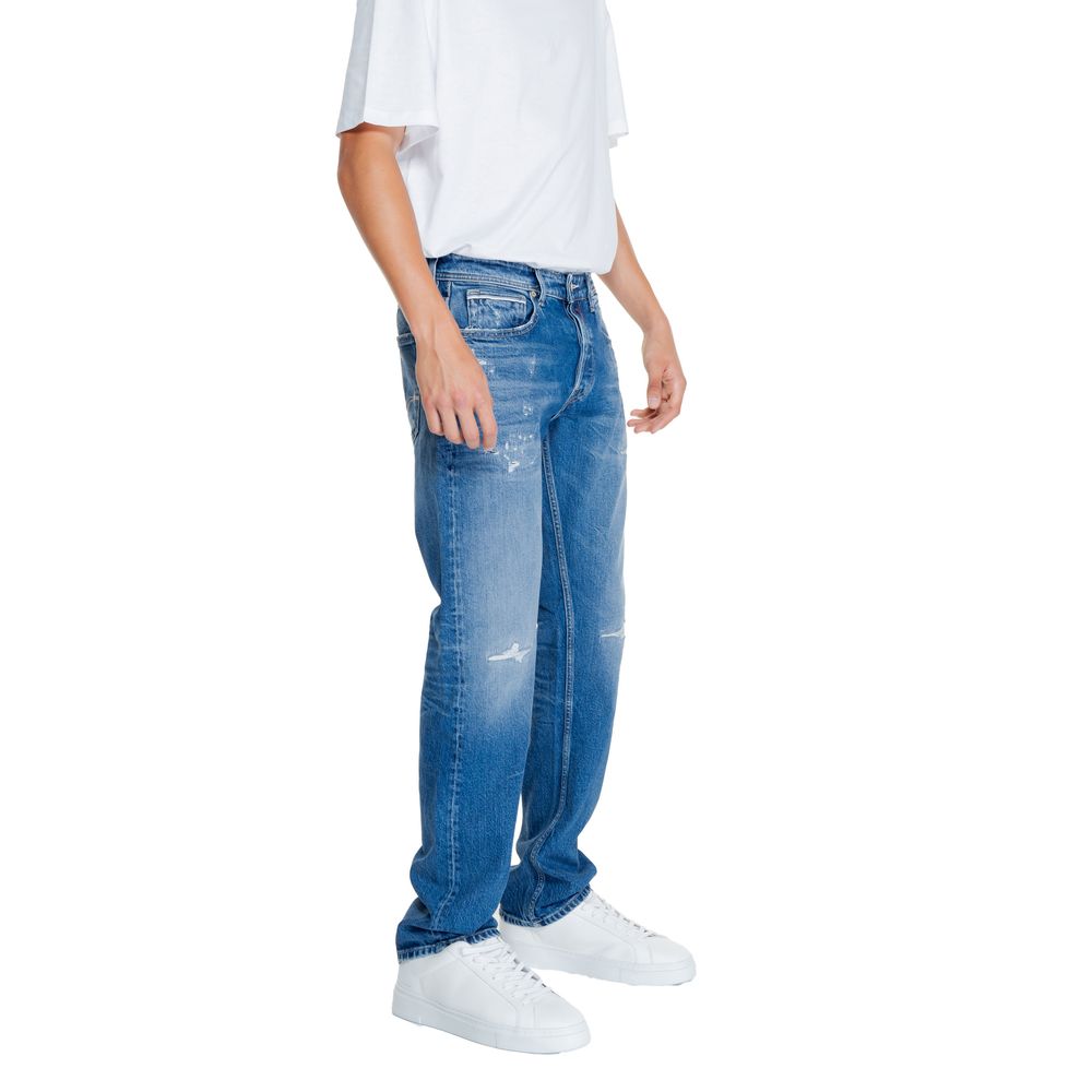 Replay Blå Bomull Jeans Med Avslappnad Passform
