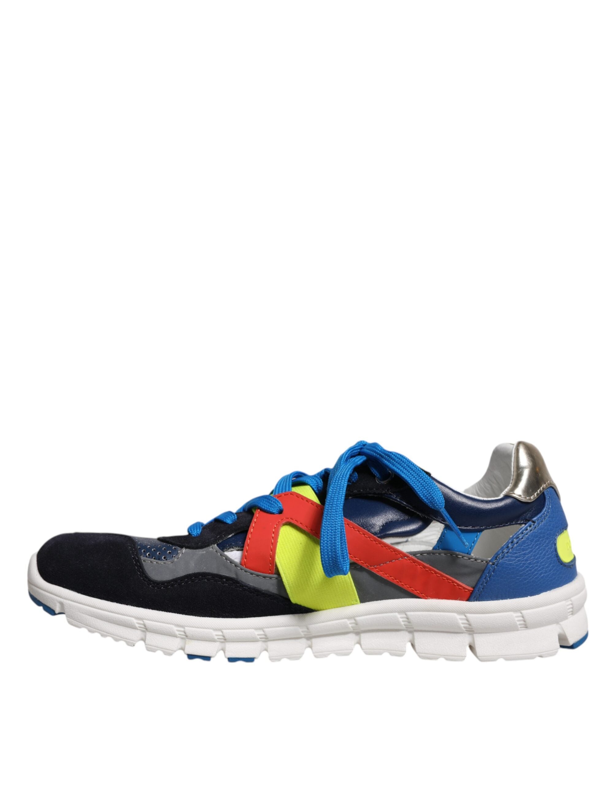 Dolce & Gabbana Låga Sneakers i Läder och Mocka i Flerfärg