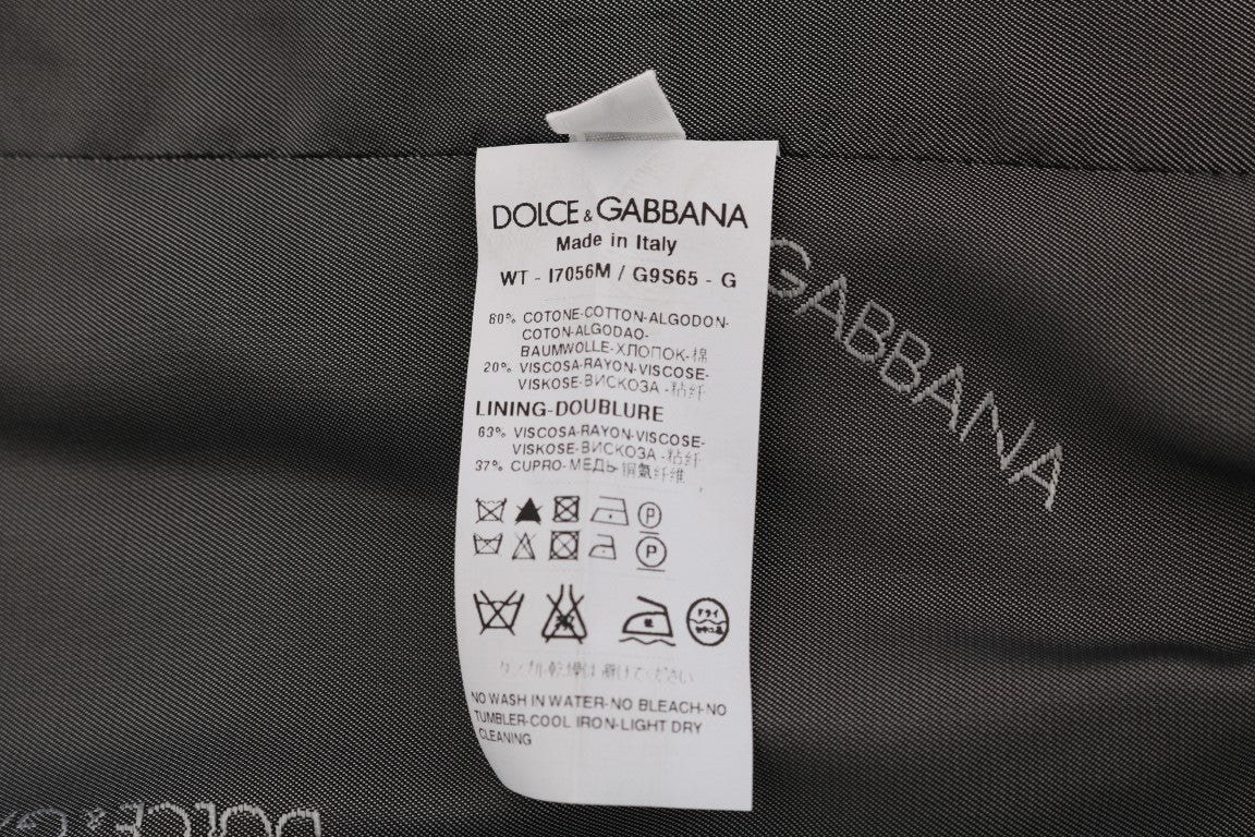 Dolce & Gabbana Grå STAFF Randig Bomullsväst