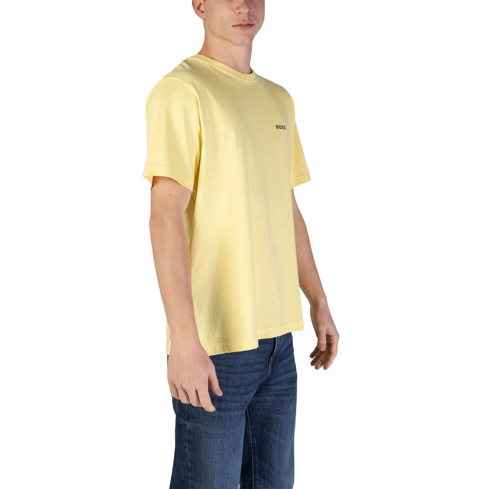 Hugo Boss Gul Bomulls-T-shirt