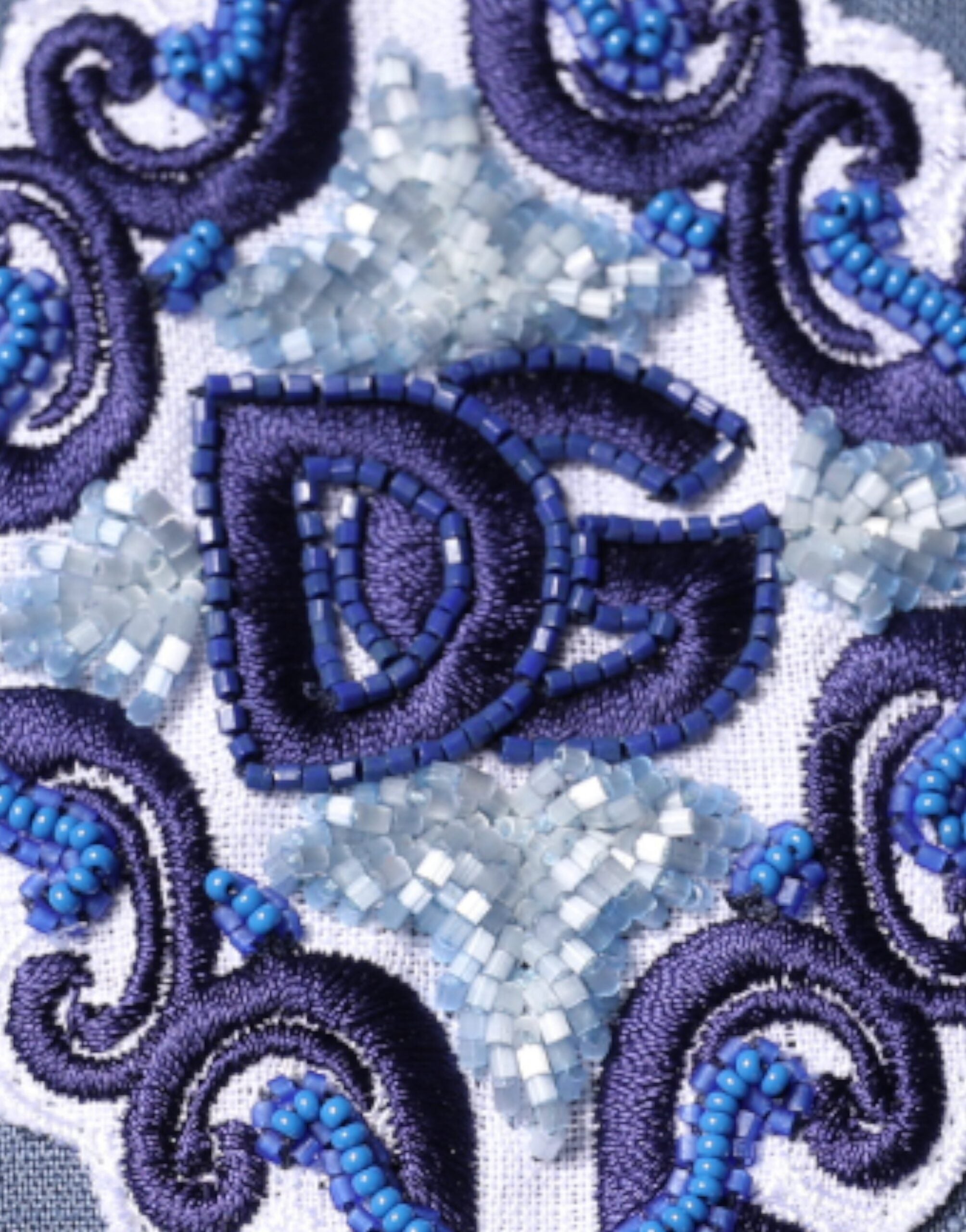 Dolce & Gabbana Blå Logotyp Långärmad Skjorta med Knappar