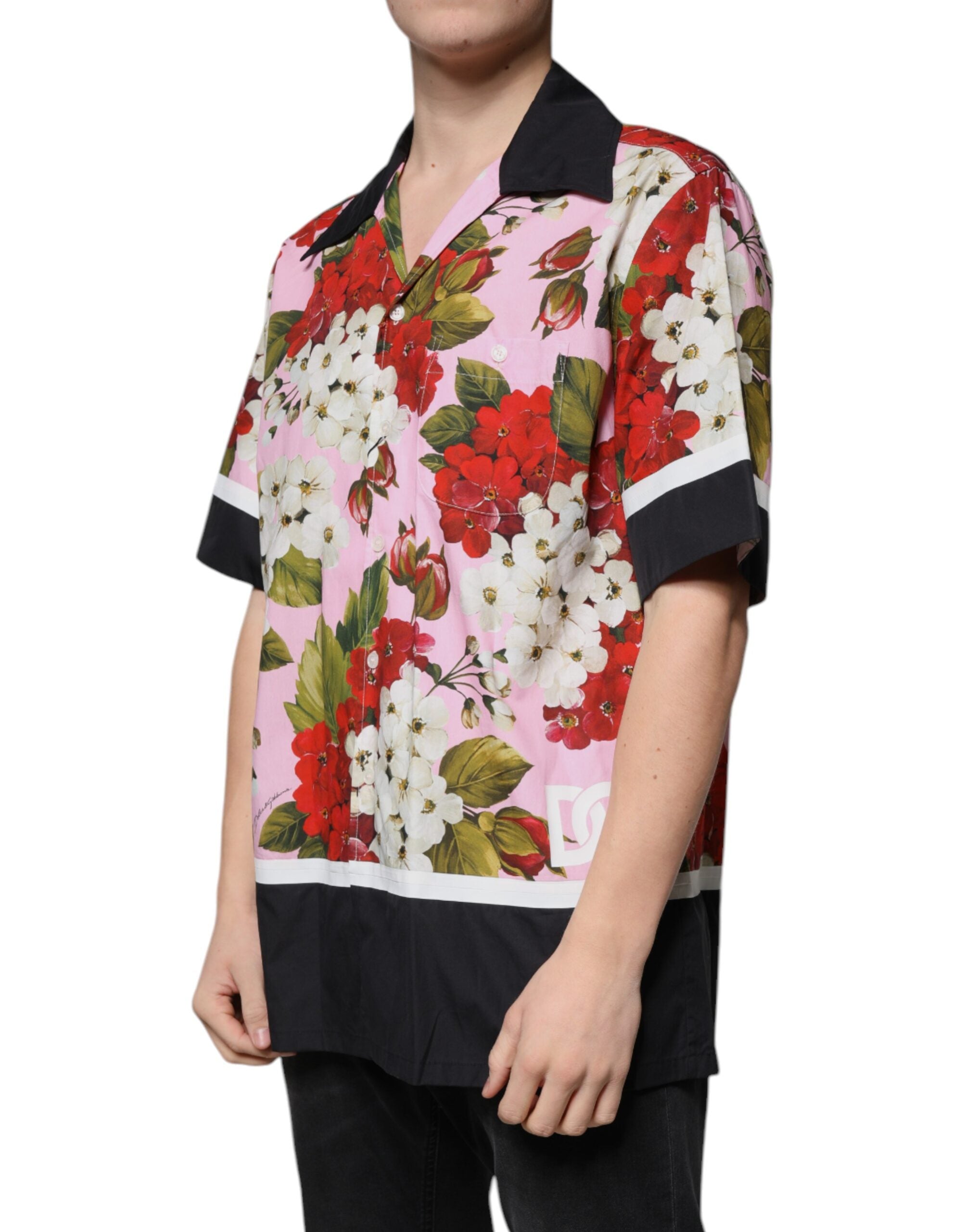 Dolce & Gabbana Flerfärgad Blommig Skjorta med Knappar