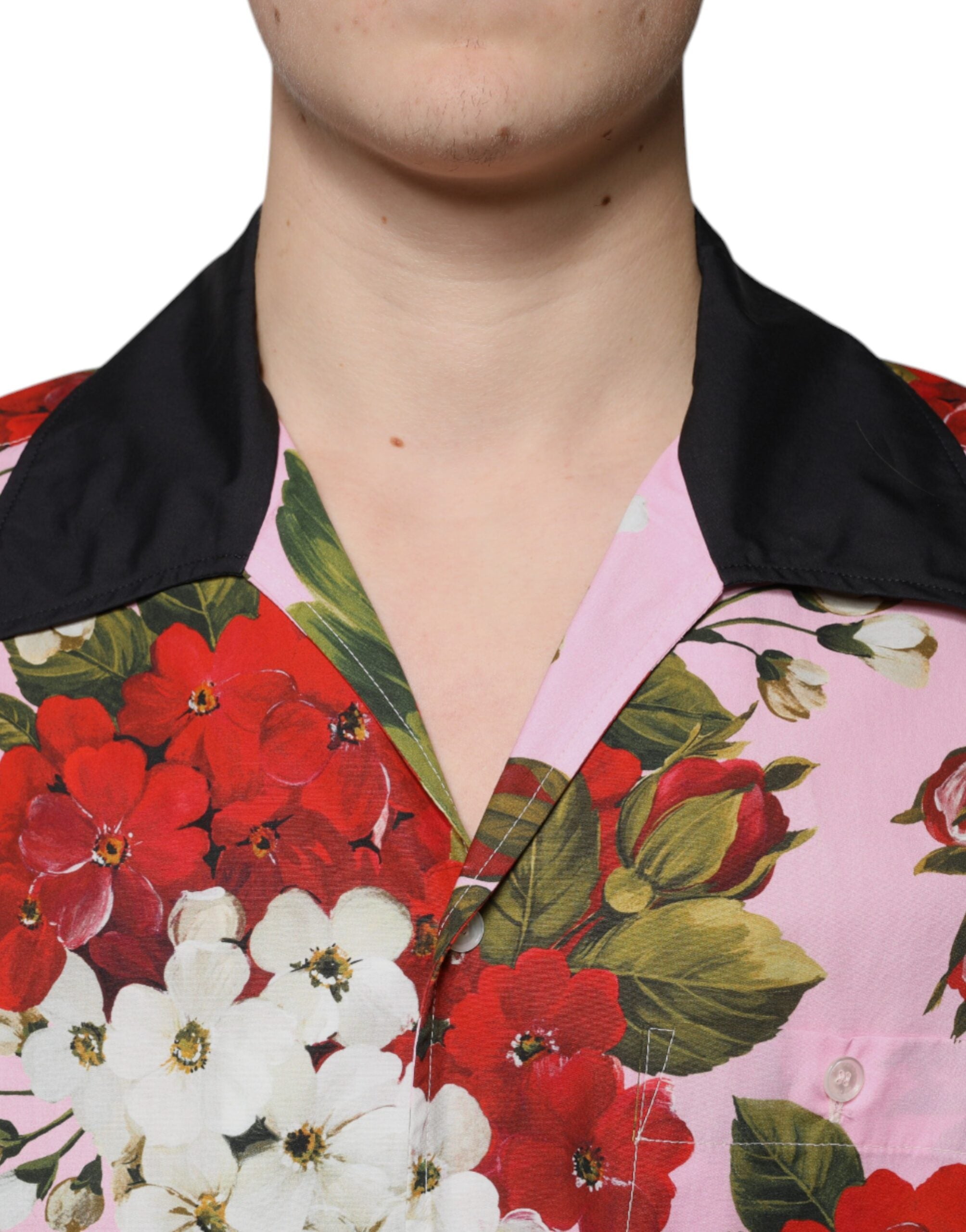 Dolce & Gabbana Flerfärgad Blommig Skjorta med Knappar