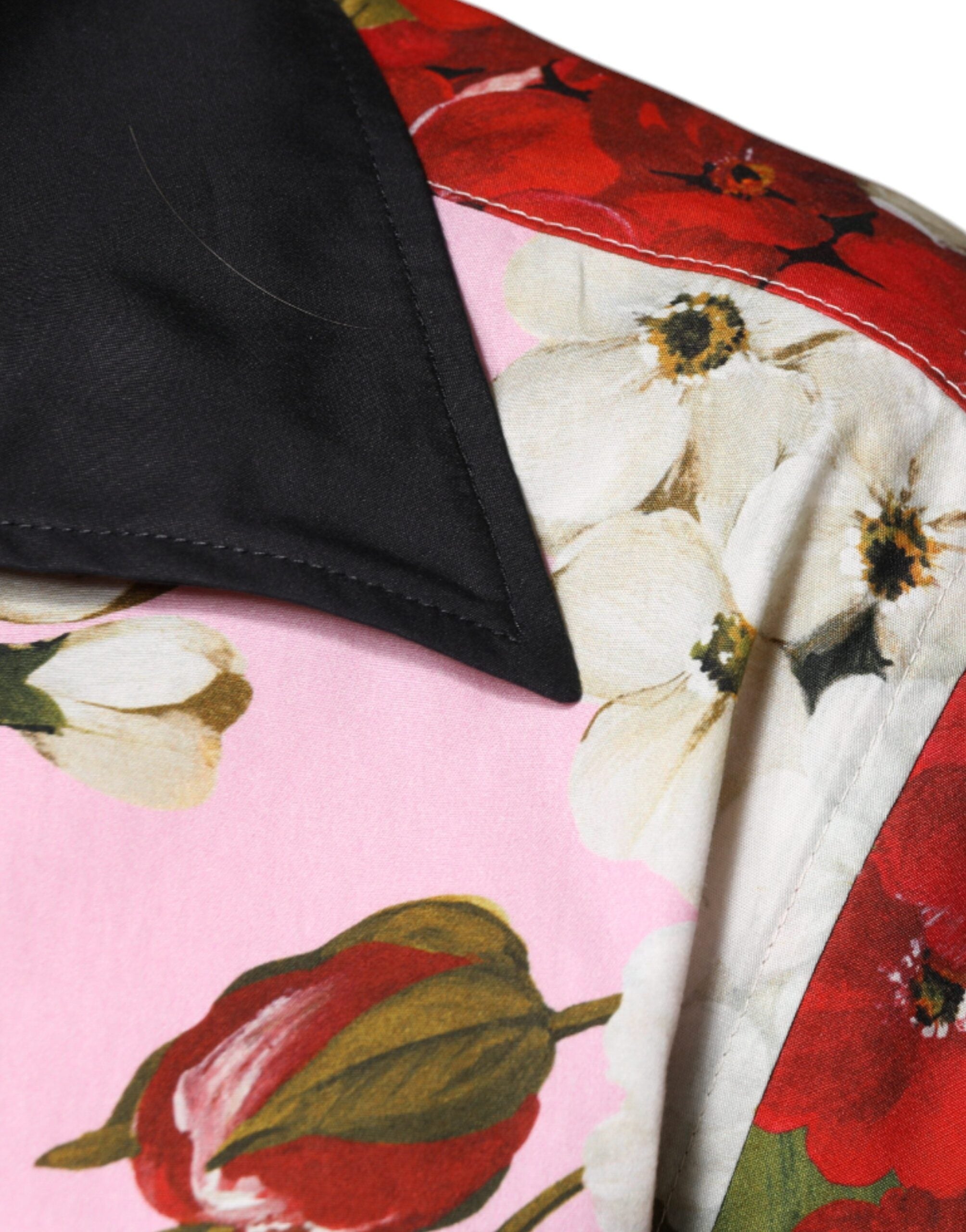 Dolce & Gabbana Flerfärgad Blommig Skjorta med Knappar