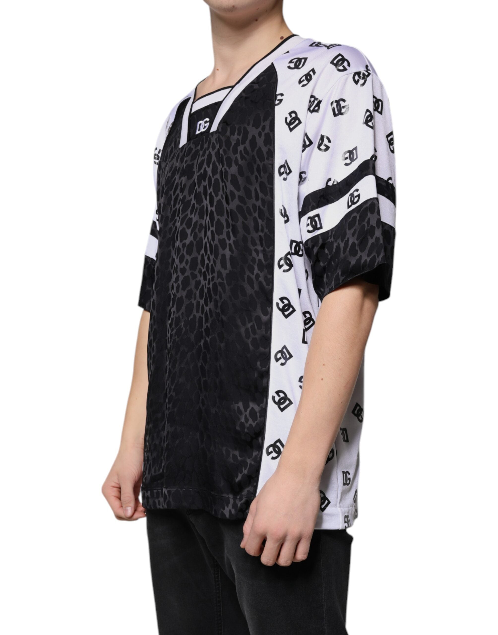 Dolce & Gabbana Svartvit Logo Herr Kortärmad T-shirt