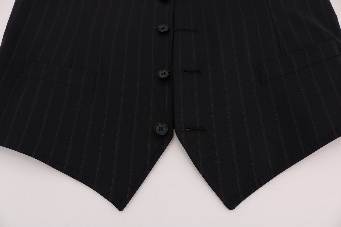 Dolce & Gabbana Blå Ull Stretchväst