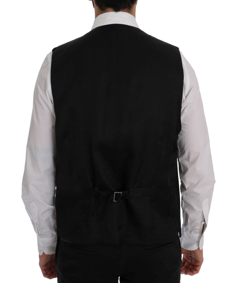 Dolce & Gabbana Svart STAFF Ull Stretchväst