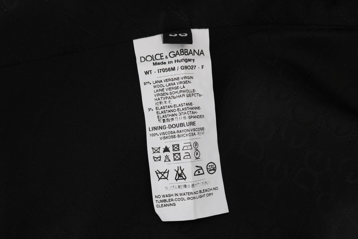 Dolce & Gabbana Svart STAFF Ull Stretchväst