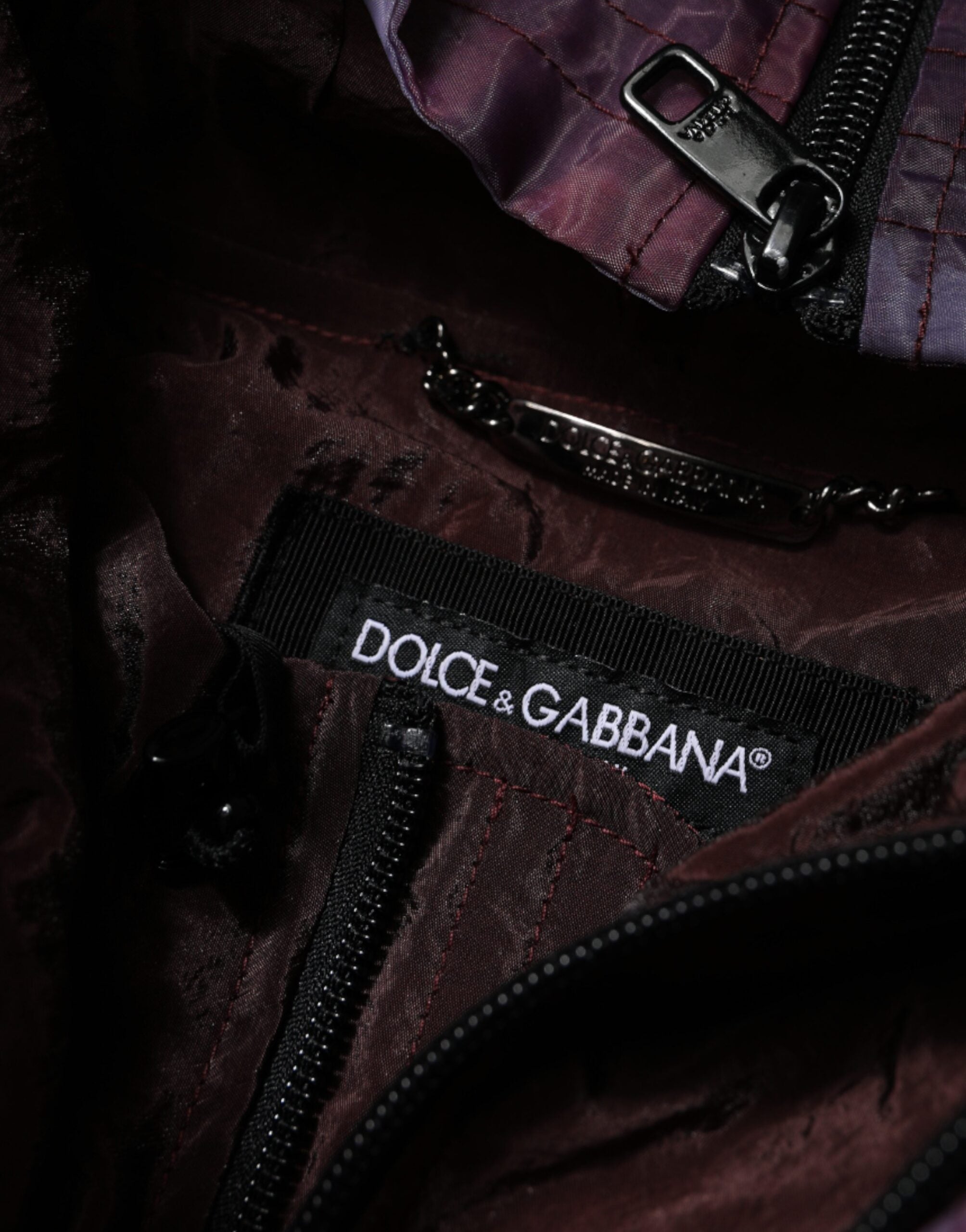 Dolce & Gabbana Lila Kamouflage Hooded Herr Blousonjacka