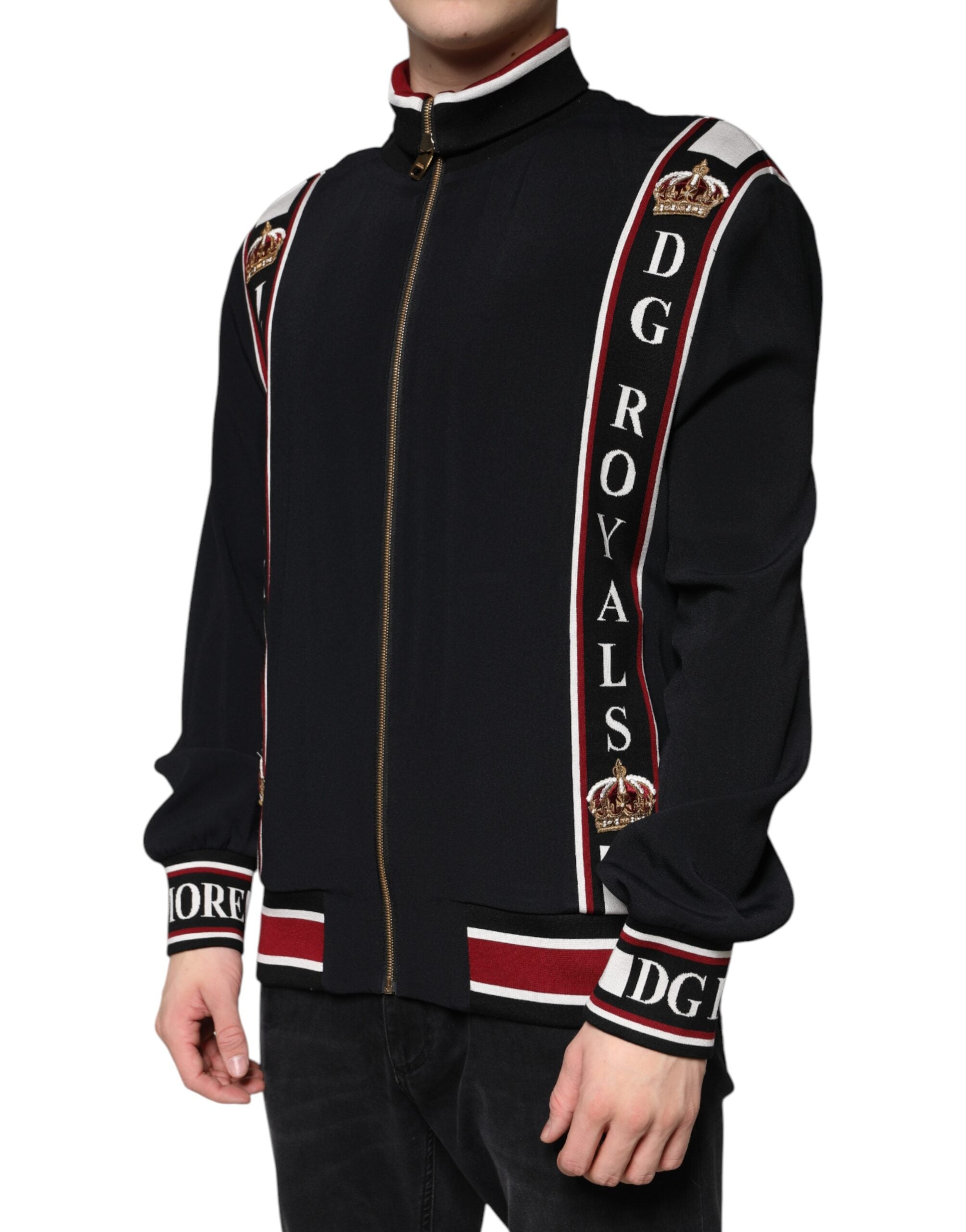 Dolce & Gabbana Svart DG King Heldragkedja Sweatshirt