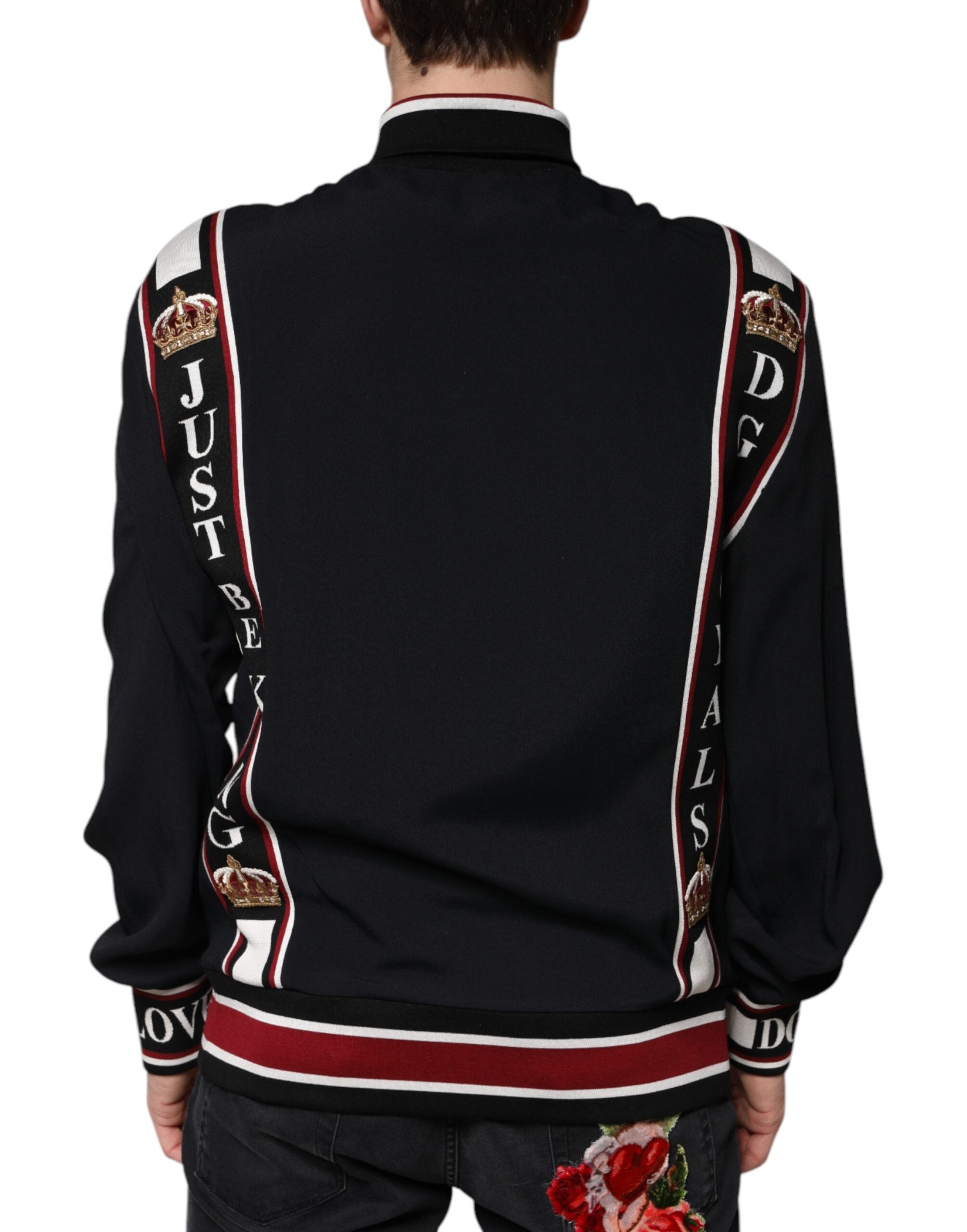 Dolce & Gabbana Svart DG King Heldragkedja Sweatshirt
