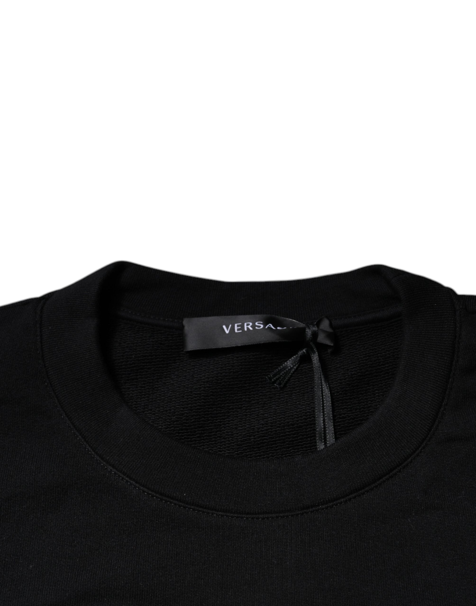 Versace Svart Medusa Broderad Rund Halsad Tröja