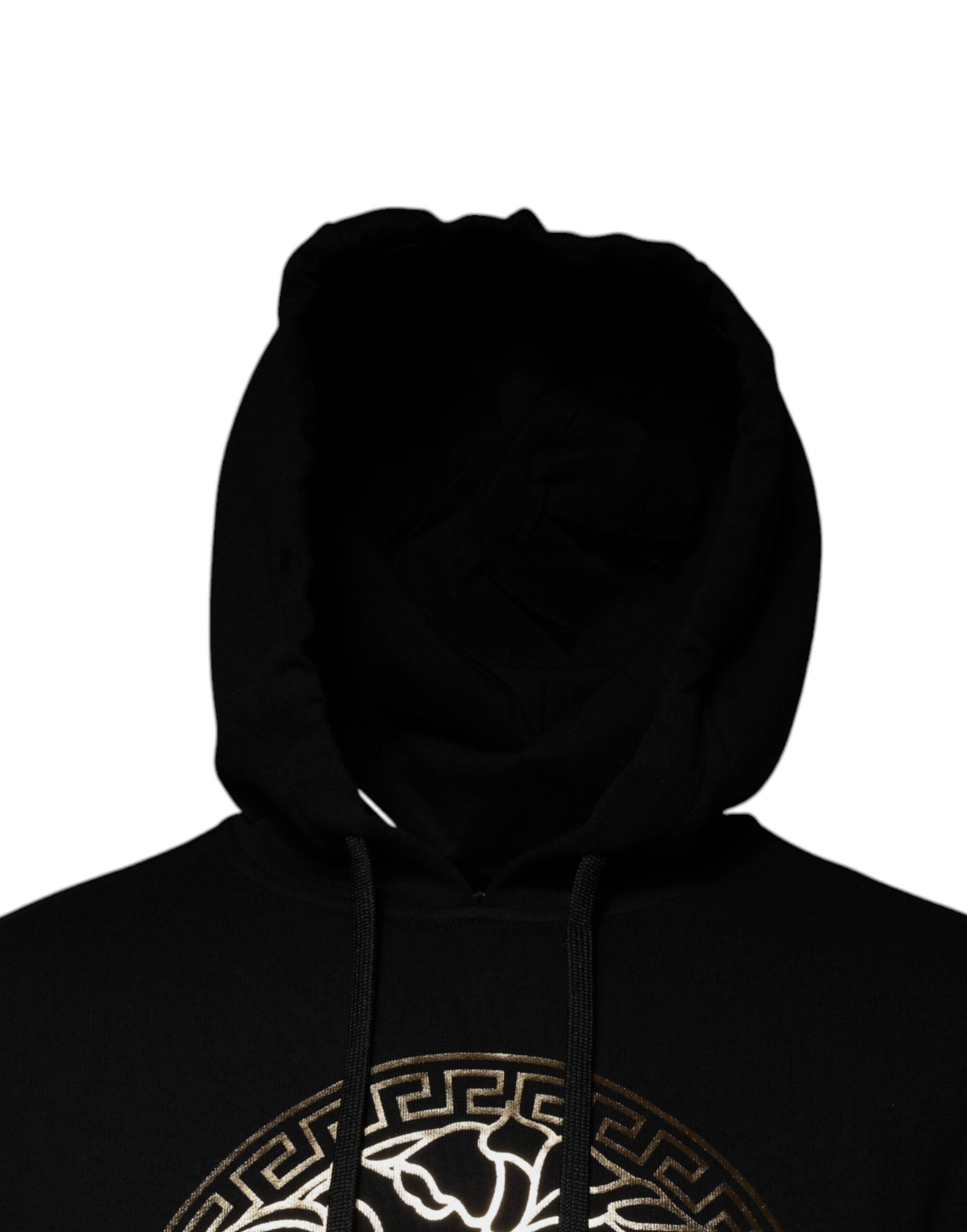 Versace Svart Medusa Bomull Hoodie Pull Sweatshirt Tröja