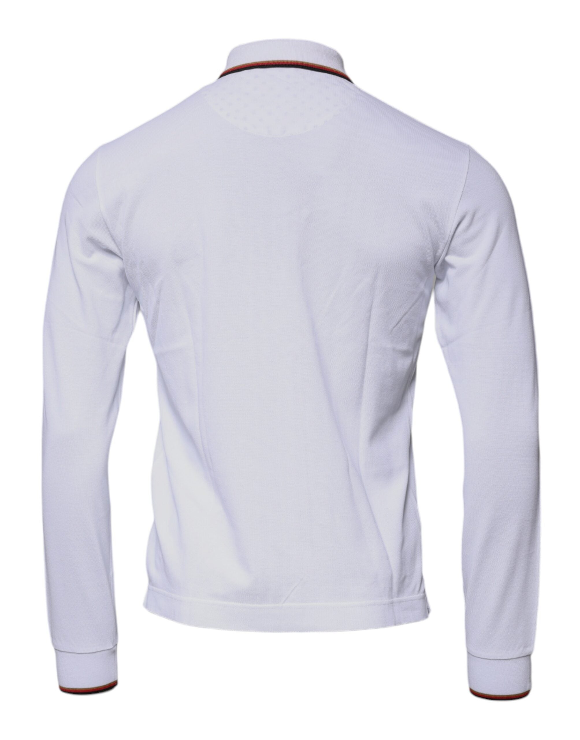 Dolce & Gabbana Vit Krona Herr Hel Dragkedja Sweatshirt Tröja