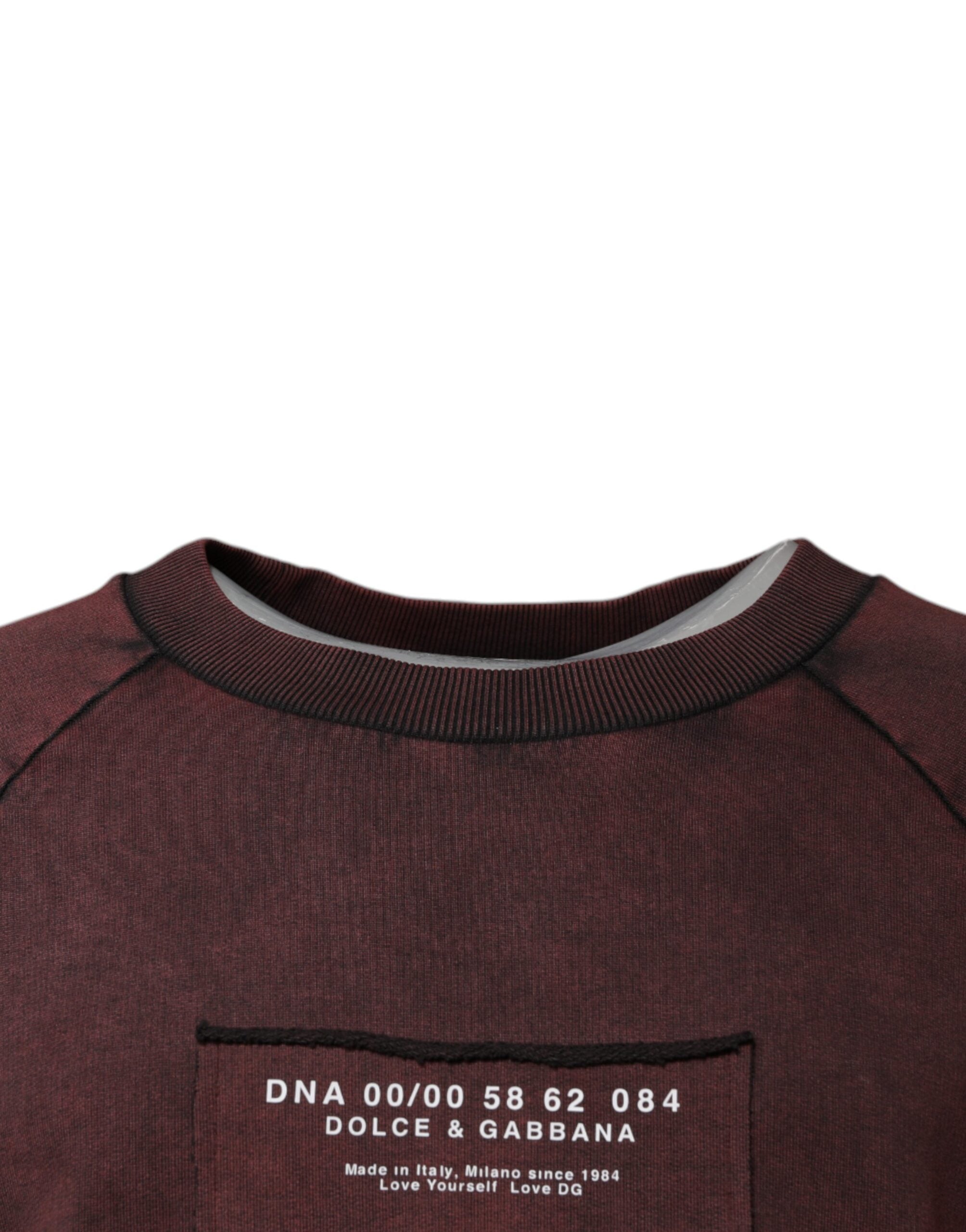 Dolce & Gabbana Brun Logotyp Bomull Rund Halsad Tröja