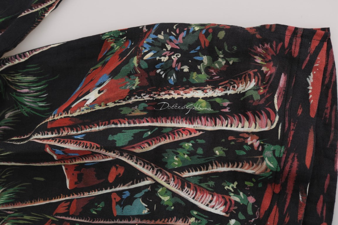 Dolce & Gabbana Svart Vulkan Sicily Kortärmad T-shirt