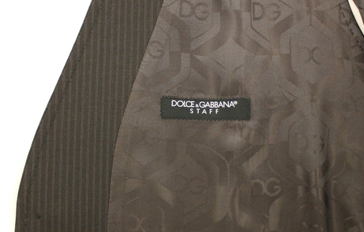 Dolce & Gabbana Brun Randig Stretchklänning Väst