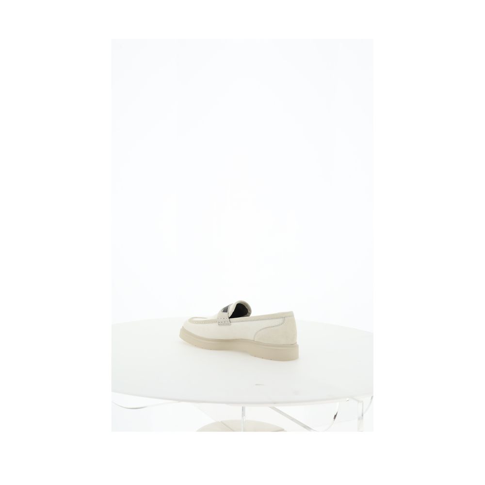 Brunello Cucinelli Beige Loafers Skor