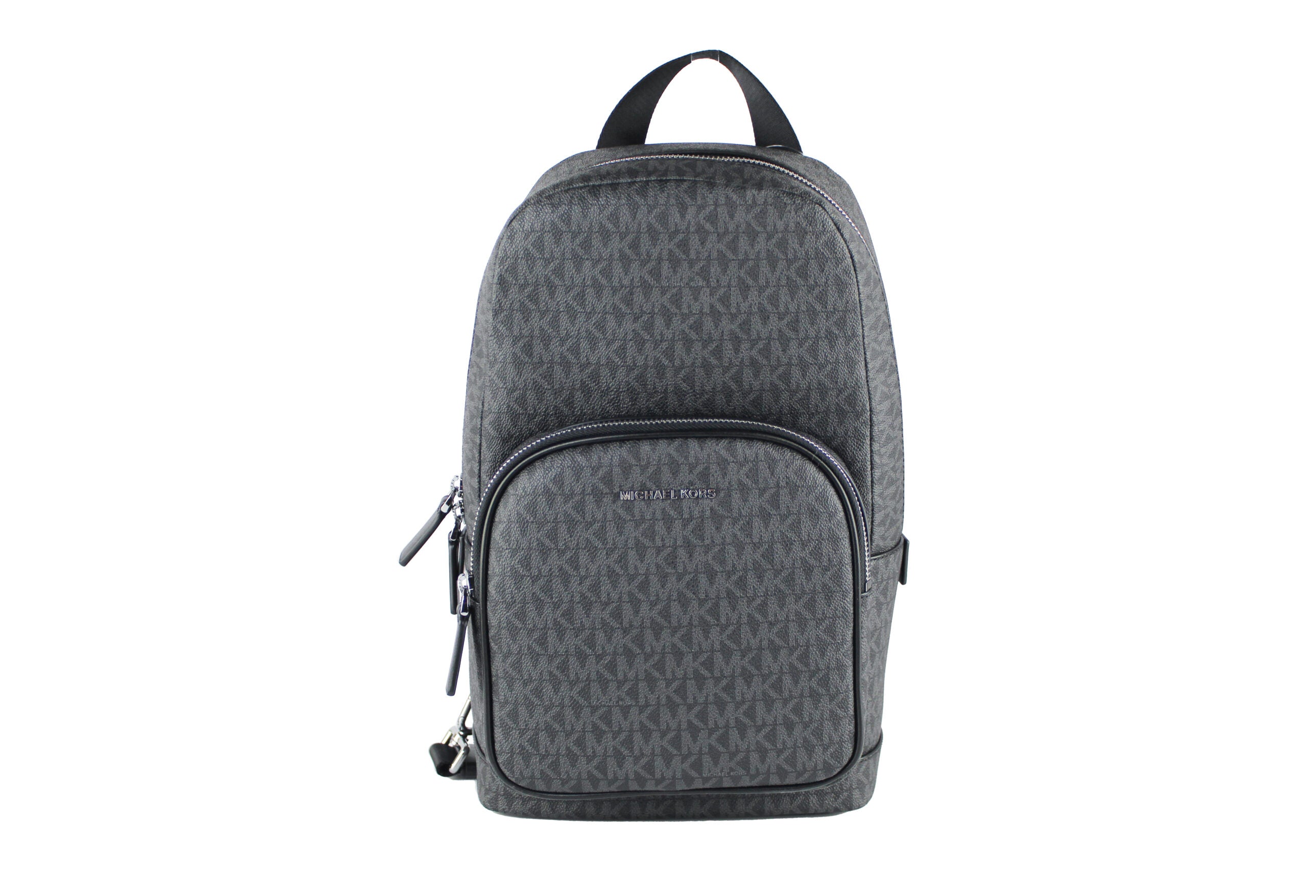 Michael Kors Cooper Medium Svart Signature PVC Sling Ryggsäck