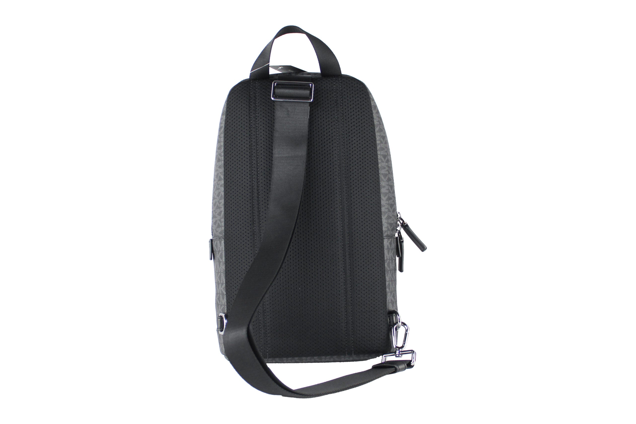 Michael Kors Cooper Medium Svart Signature PVC Sling Ryggsäck