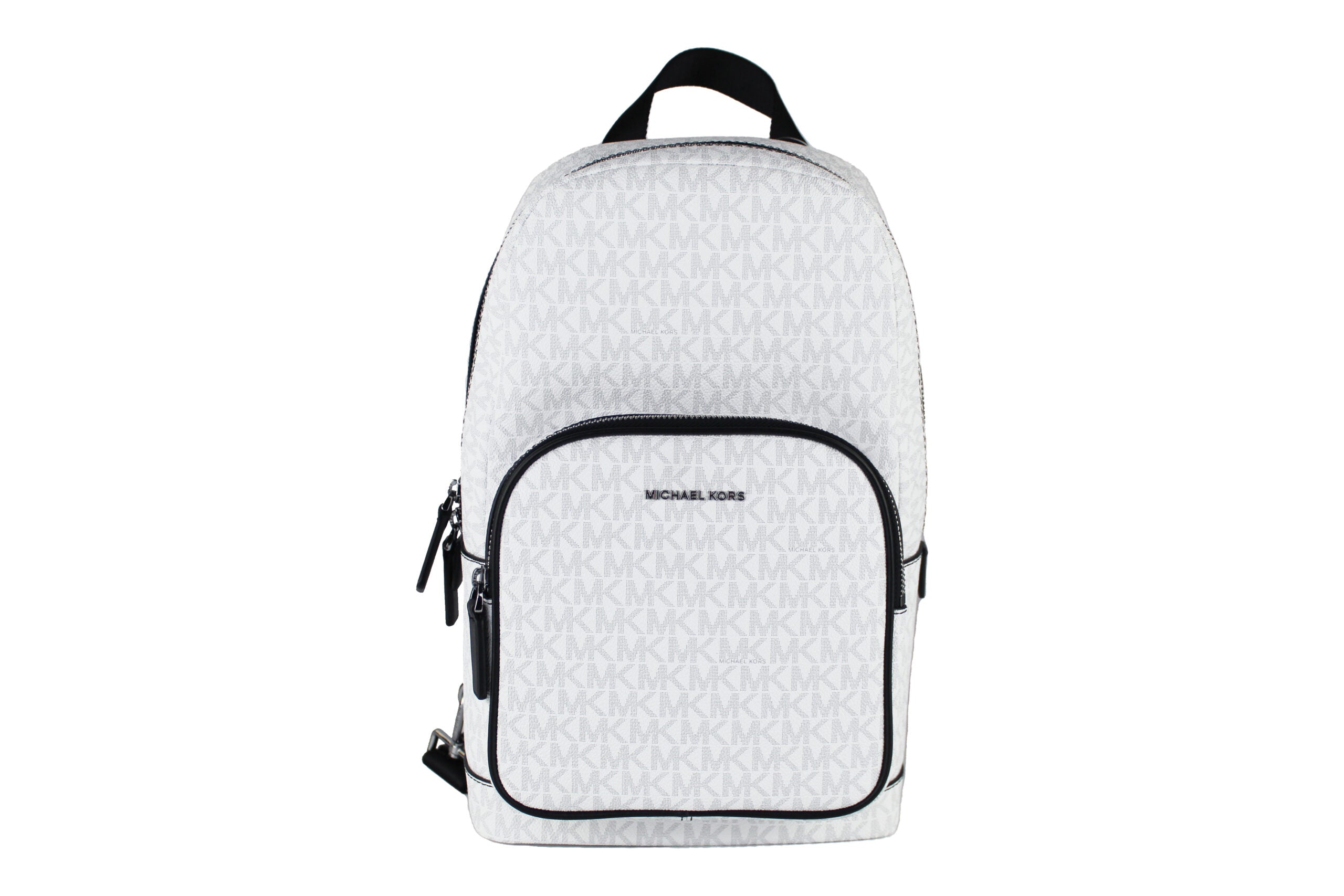 Michael Kors Cooper Medium Vit Signature PVC Sling Ryggsäck