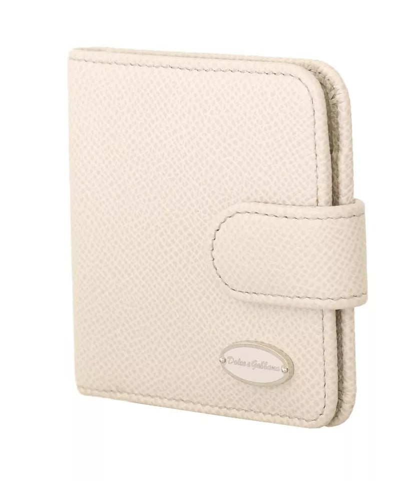 Dolce & Gabbana Vitt Dauphine Läder Kondomfodral med Plånbok
