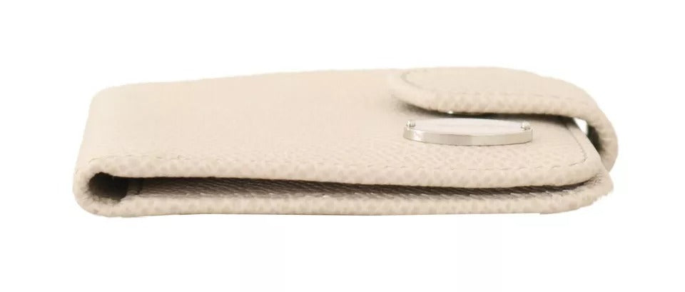 Dolce & Gabbana Vitt Dauphine Läder Kondomfodral med Plånbok