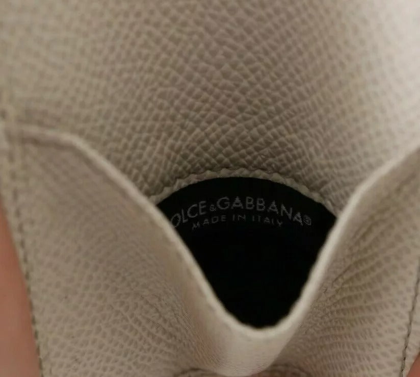 Dolce & Gabbana Vitt Dauphine Läder Kondomfodral med Plånbok
