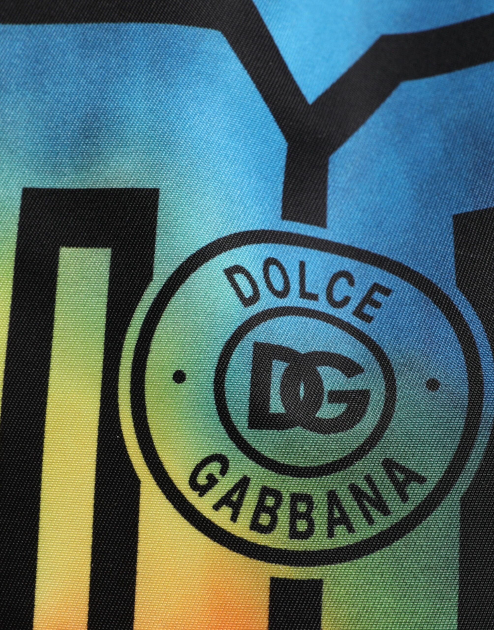 Dolce & Gabbana flerfärgad tie dye nylon med logotyptryck för barn ryggsäck