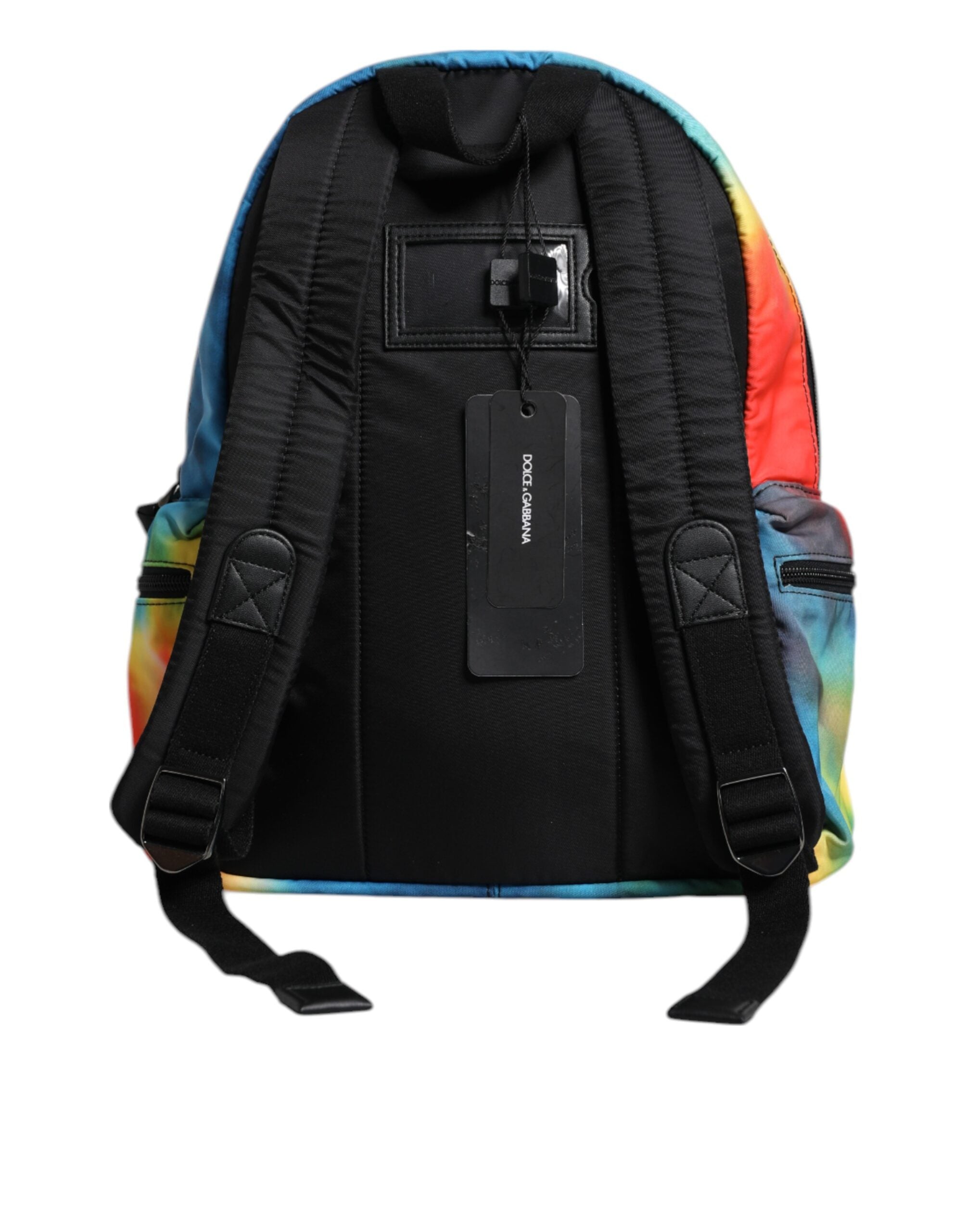Dolce & Gabbana flerfärgad tie dye nylon med logotyptryck för barn ryggsäck