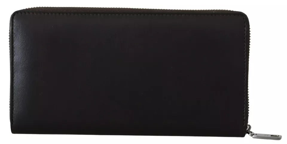 Dolce & Gabbana Brun Exotisk Läder Continental Clutch Plånbok Med Dragkedja Runt