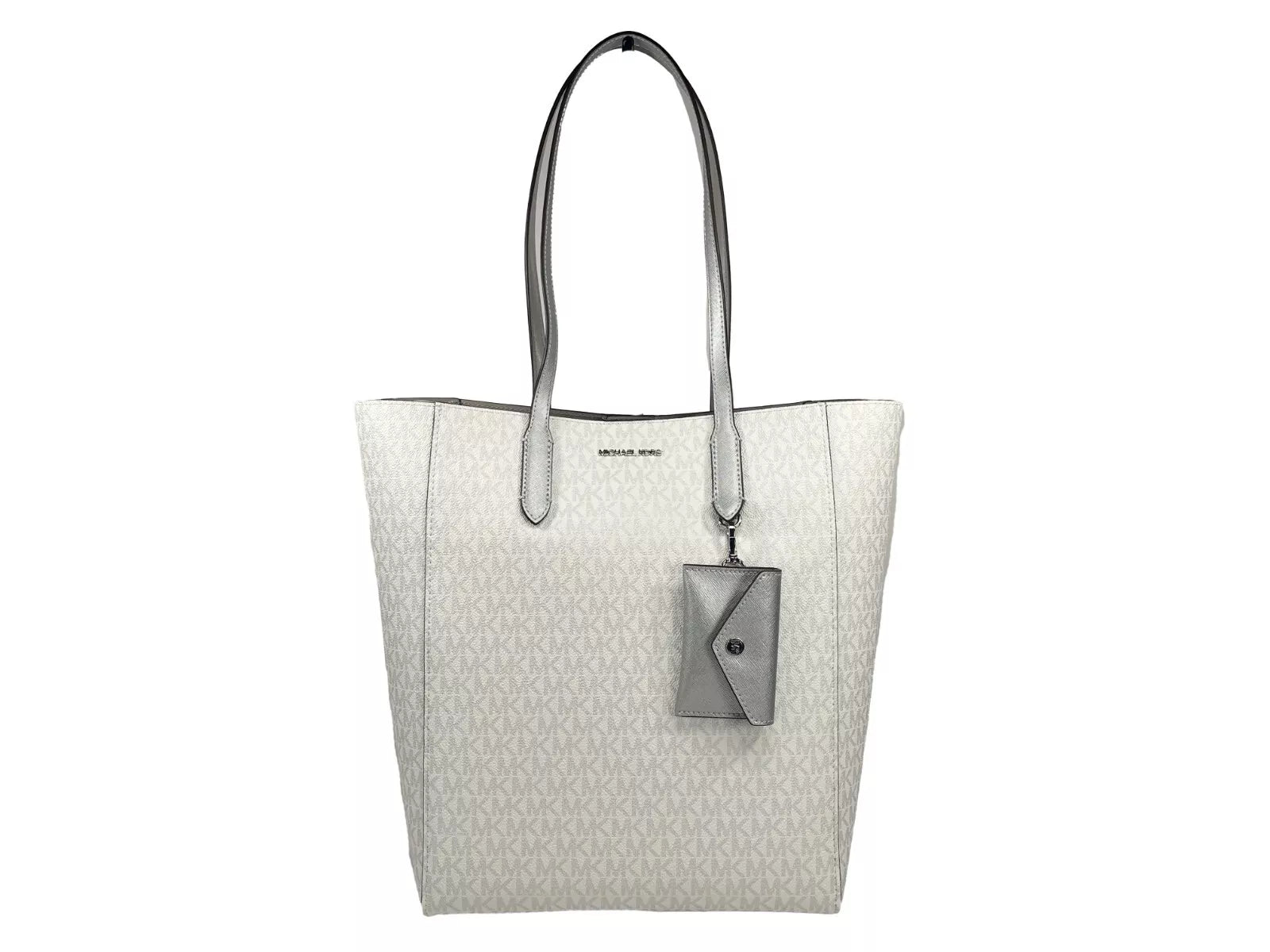 Michael Kors Vincent med korthållare Stor tygväska Silver
