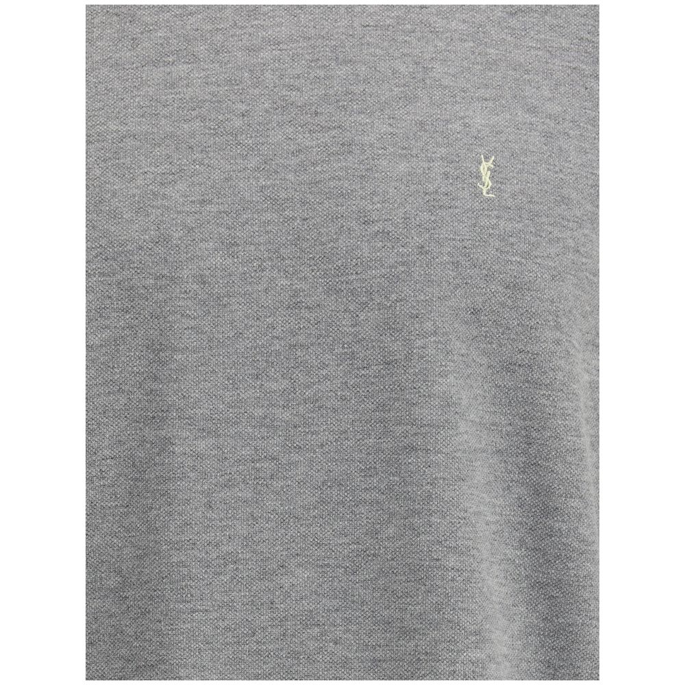 Saint Laurent grå bomulls-t-shirt i överdimensionerad storlek