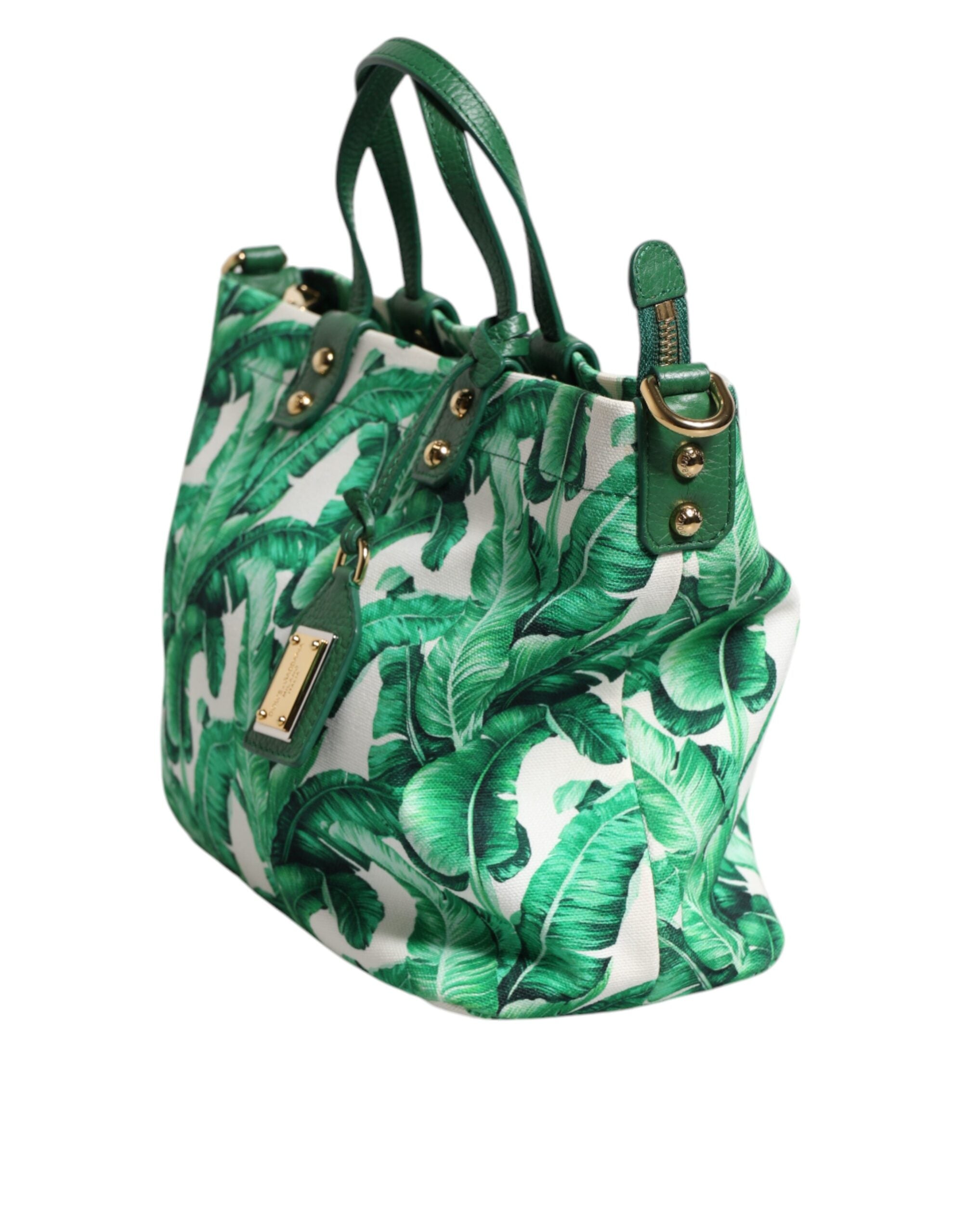 Dolce & Gabbana Grön Canvas Botanisk Trädgård Dam Toteväska