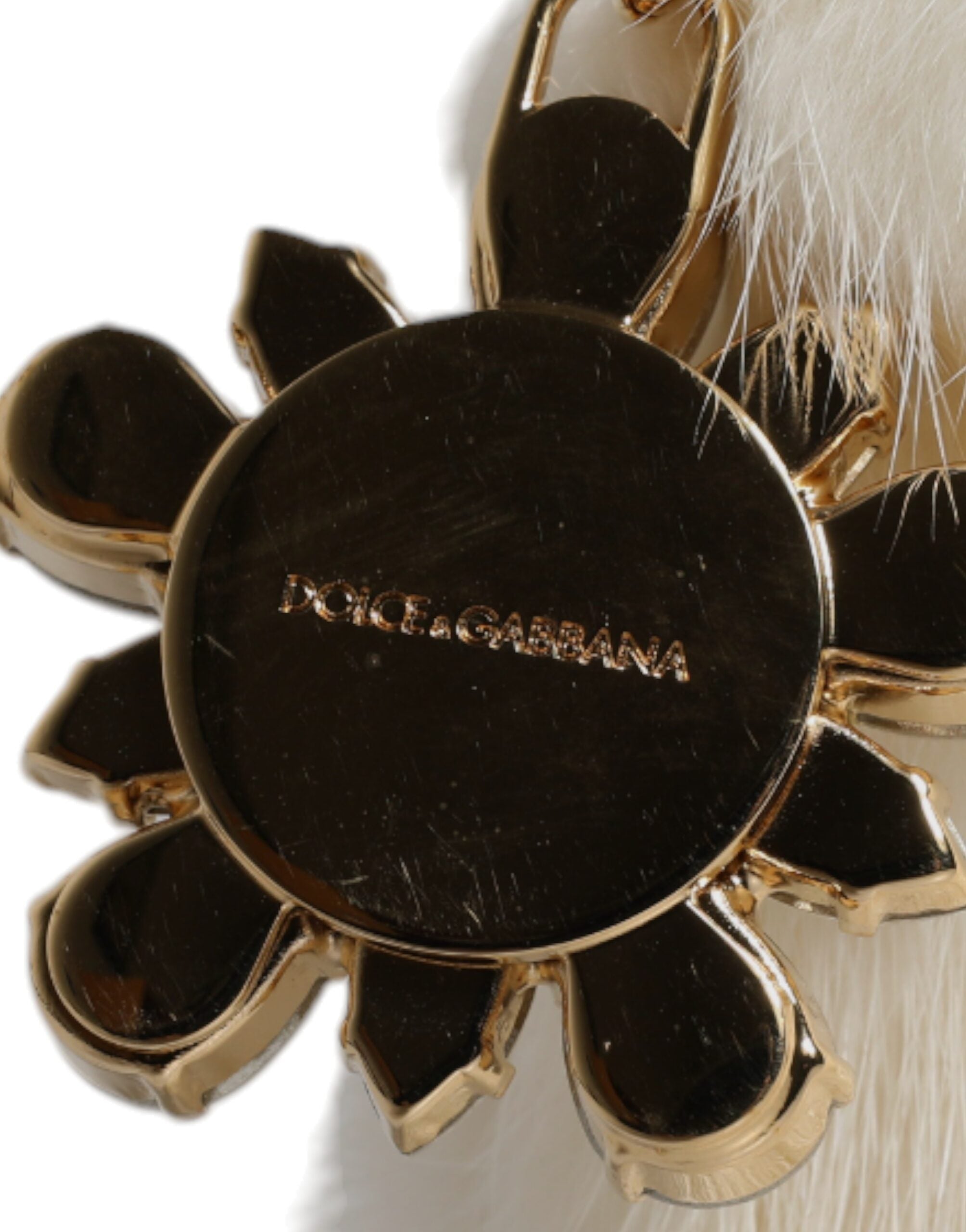 Dolce & Gabbana Vit Pälsväska Kuvertväska