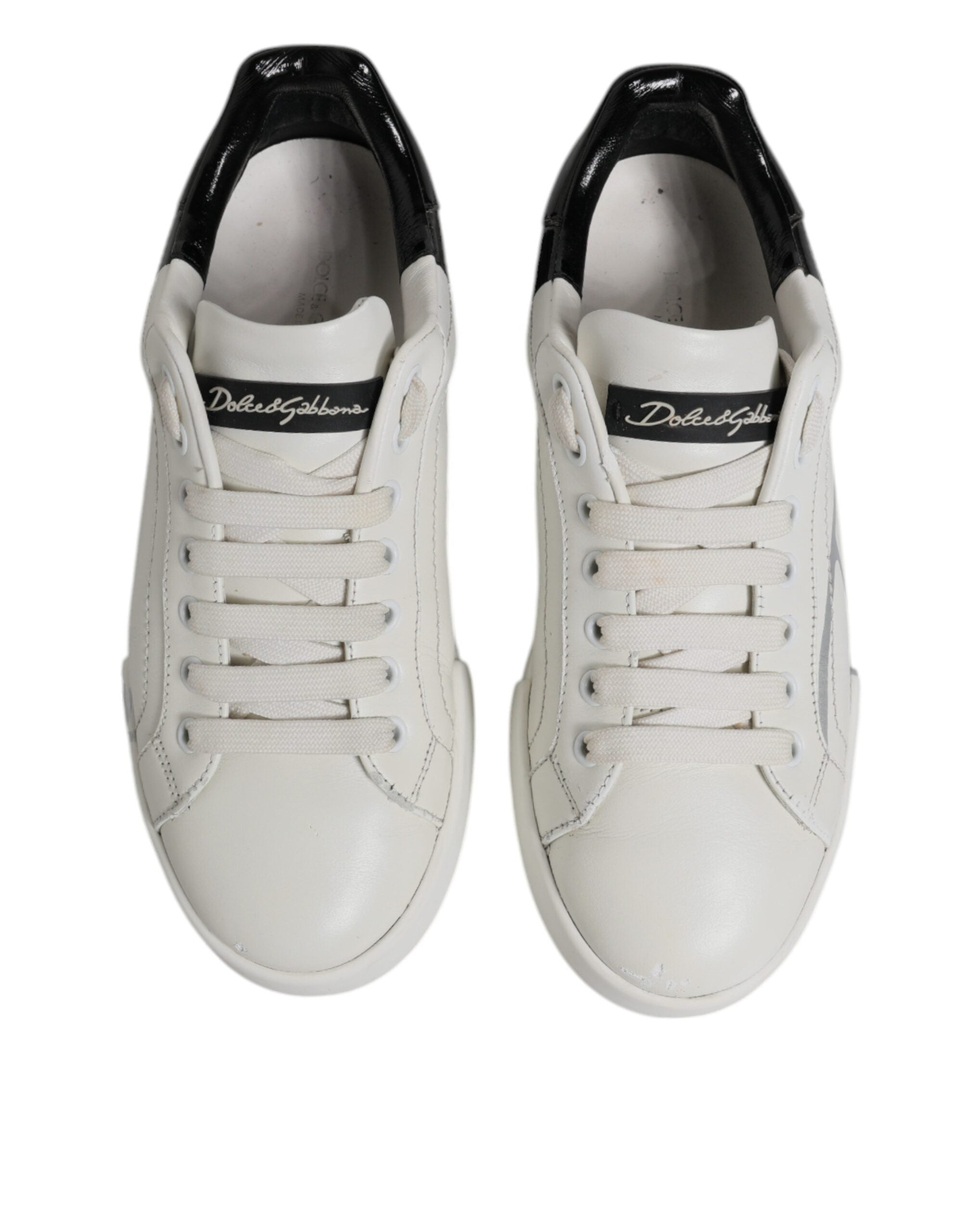 Dolce & Gabbana Vita Svarta Logotyp Portofino Herr Sneakers Skor