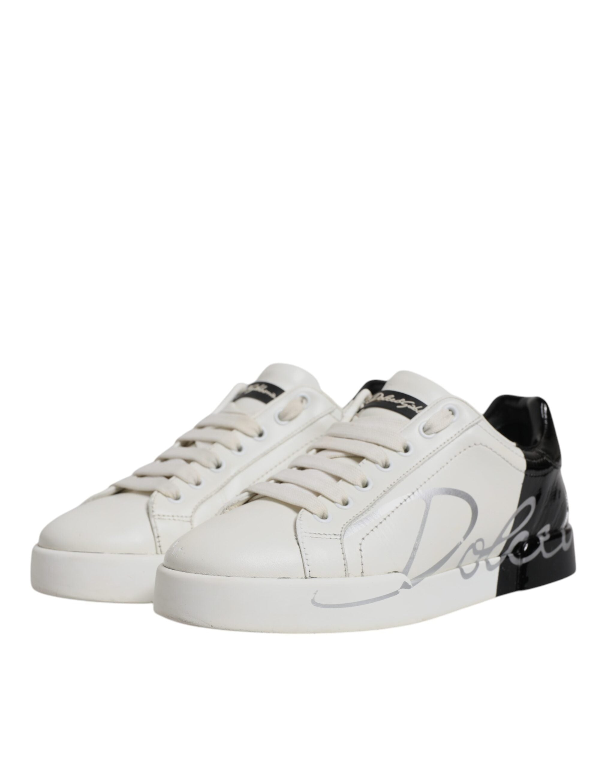 Dolce & Gabbana Vita Svarta Logotyp Portofino Herr Sneakers Skor