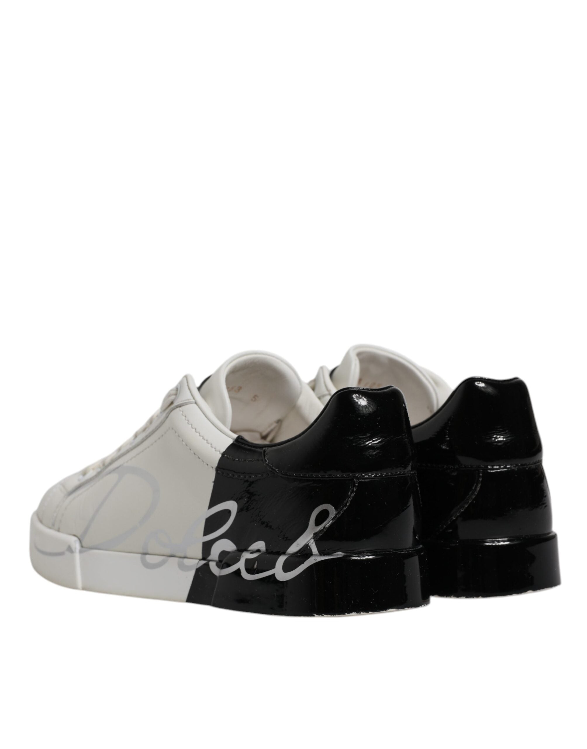 Dolce & Gabbana Vita Svarta Logotyp Portofino Herr Sneakers Skor