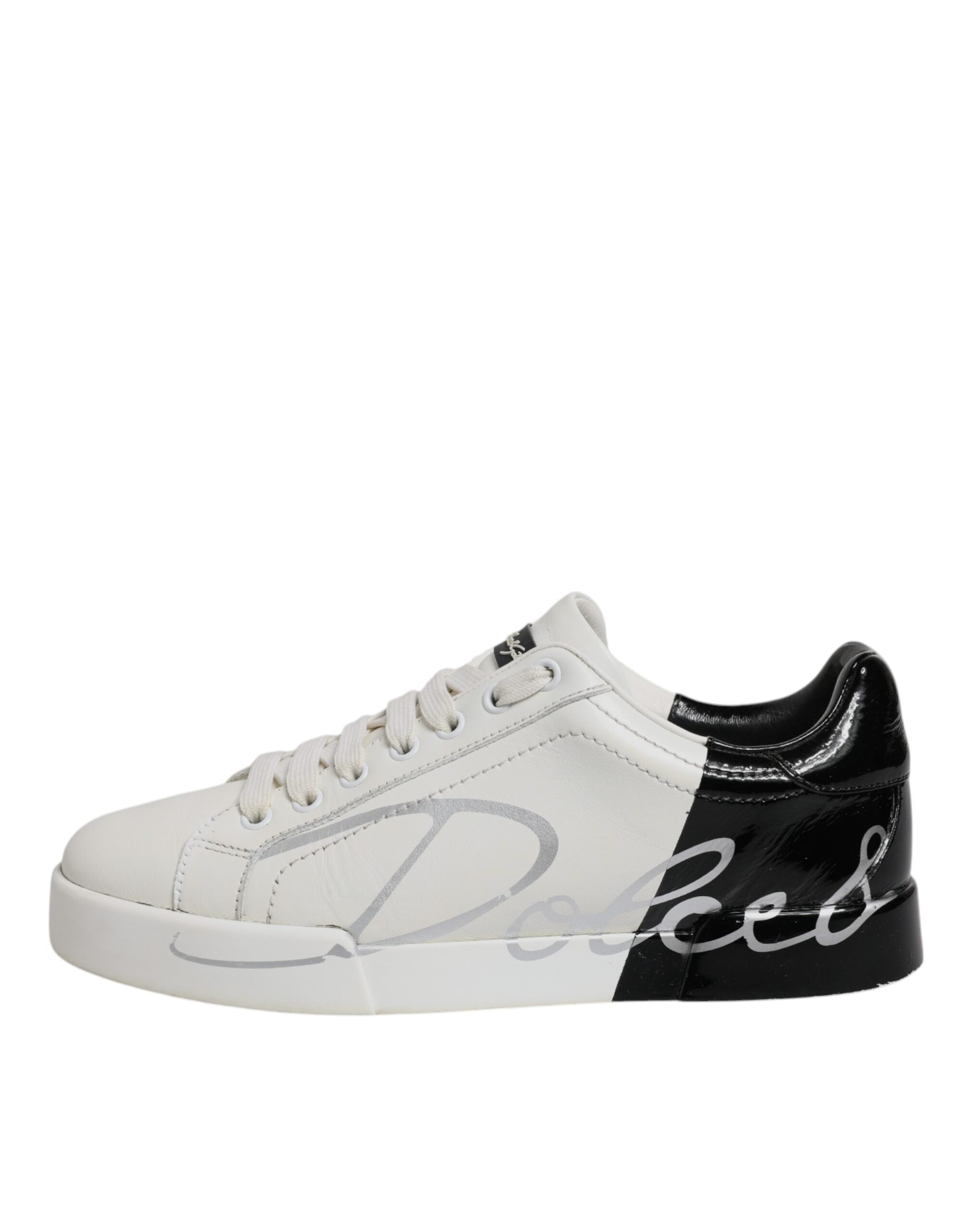 Dolce & Gabbana Vita Svarta Logotyp Portofino Herr Sneakers Skor