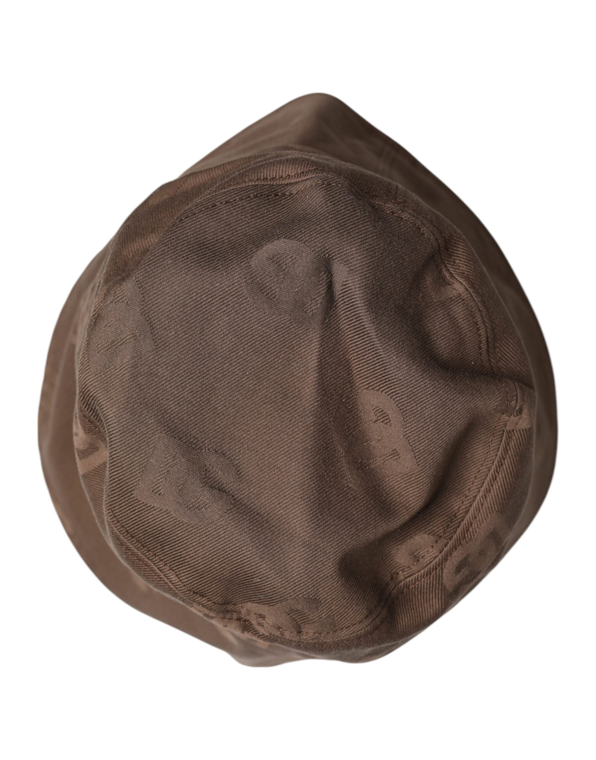 Dolce & Gabbana Brun Logotyp Monogram Bomull Bucket Cap
