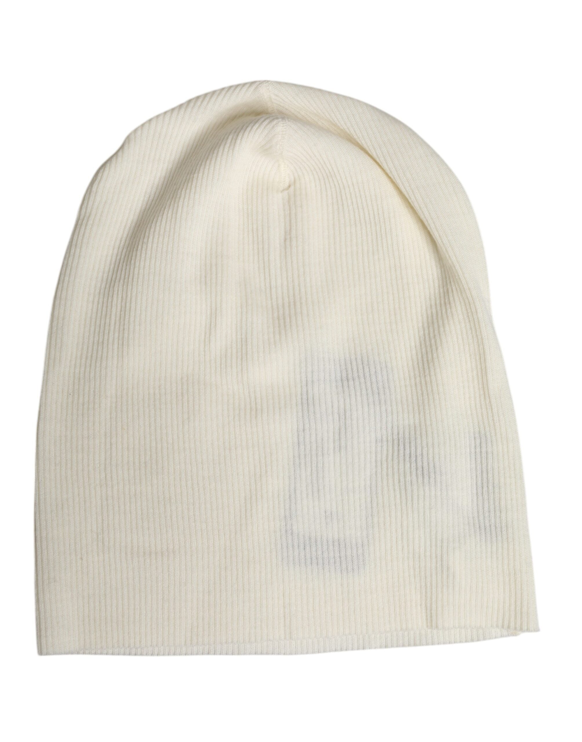 Dolce & Gabbana Beige Stickad Mössa i Ullblandning
